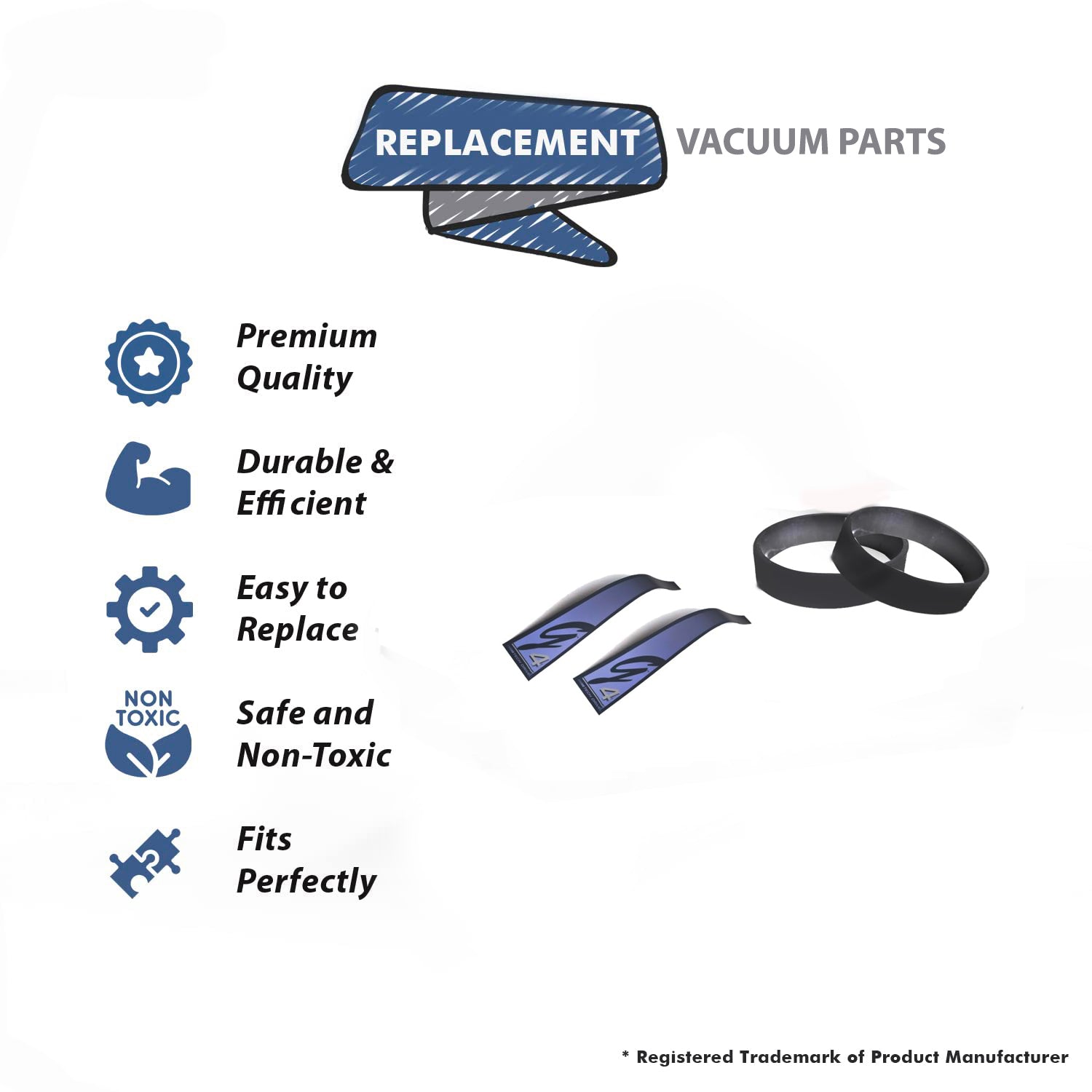 Topvacuumparts Replacement For Kirby Generation 4 Handle Fork Label with 2 Belt Compare to Part 174393A 301289S