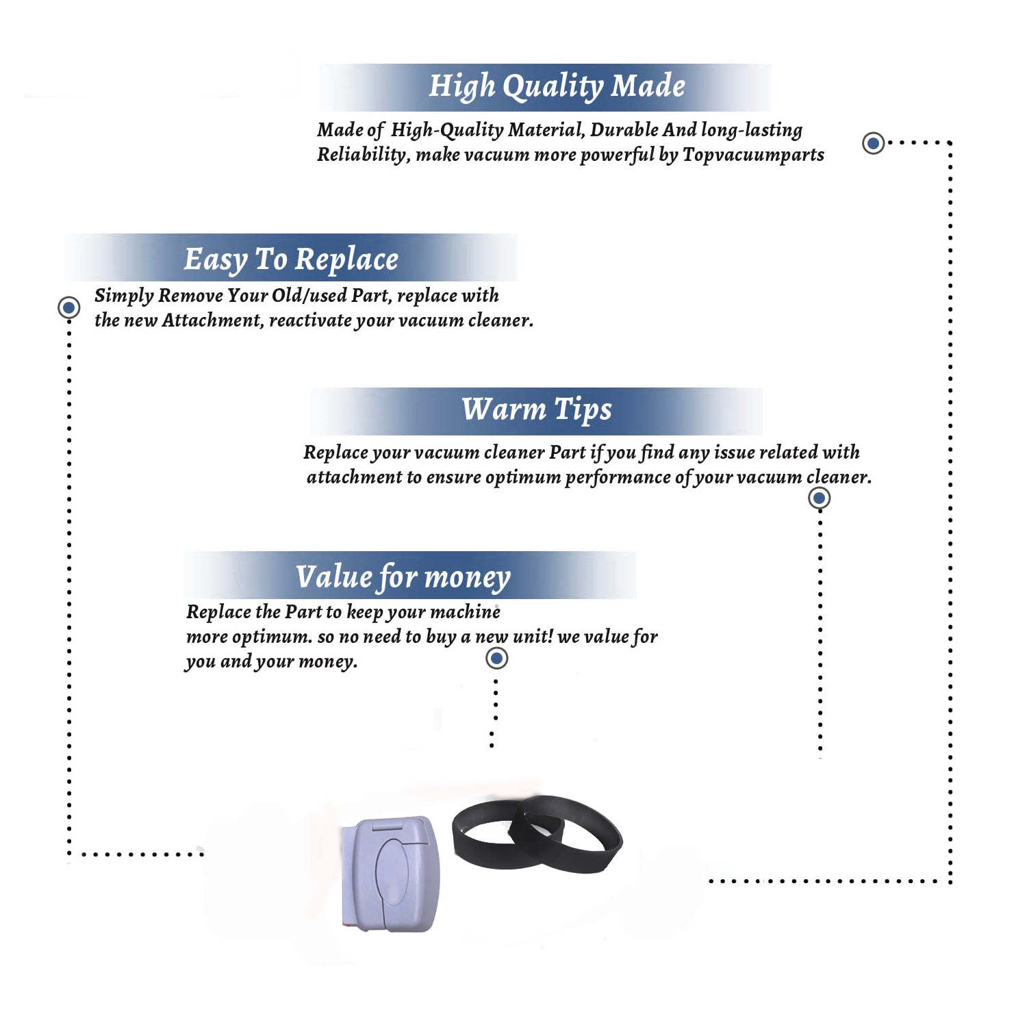 Topvacuumparts Replacement For Kirby Ultimate G Belt Lifter Assembly with 2 Belt Compare to Part 159204 301289S