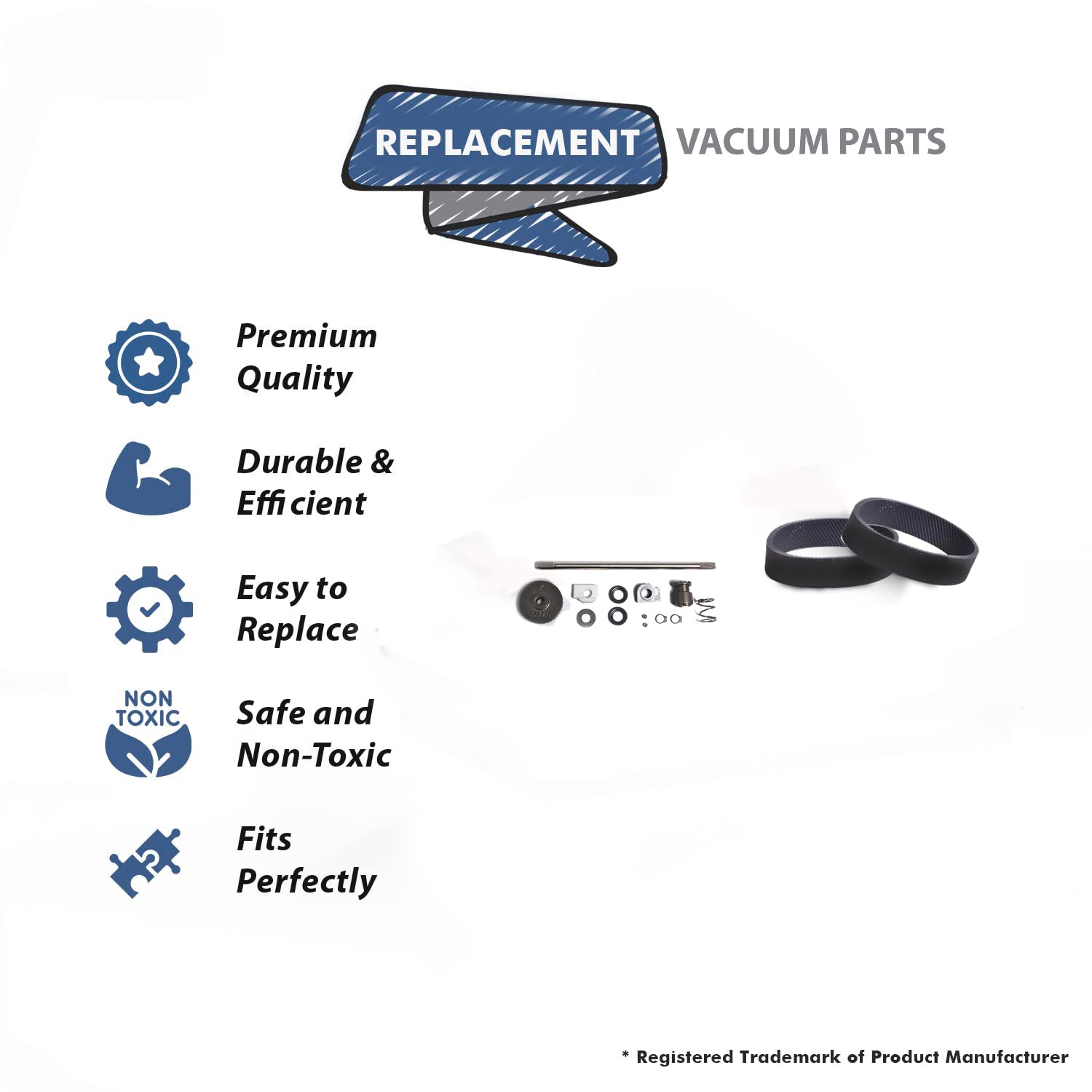 Topvacuumparts Replacement For Kirby Clutch Overload Gear Assembly with 2 Belt Compare to Part 555211A 301289S