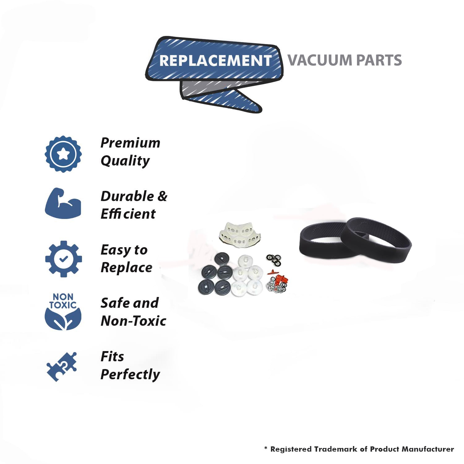 Topvacuumparts Replacement For Kirby Vacuum Cleaner CSS Tank Repair kit with 2 Belt Compare to Part 300306S 301289S
