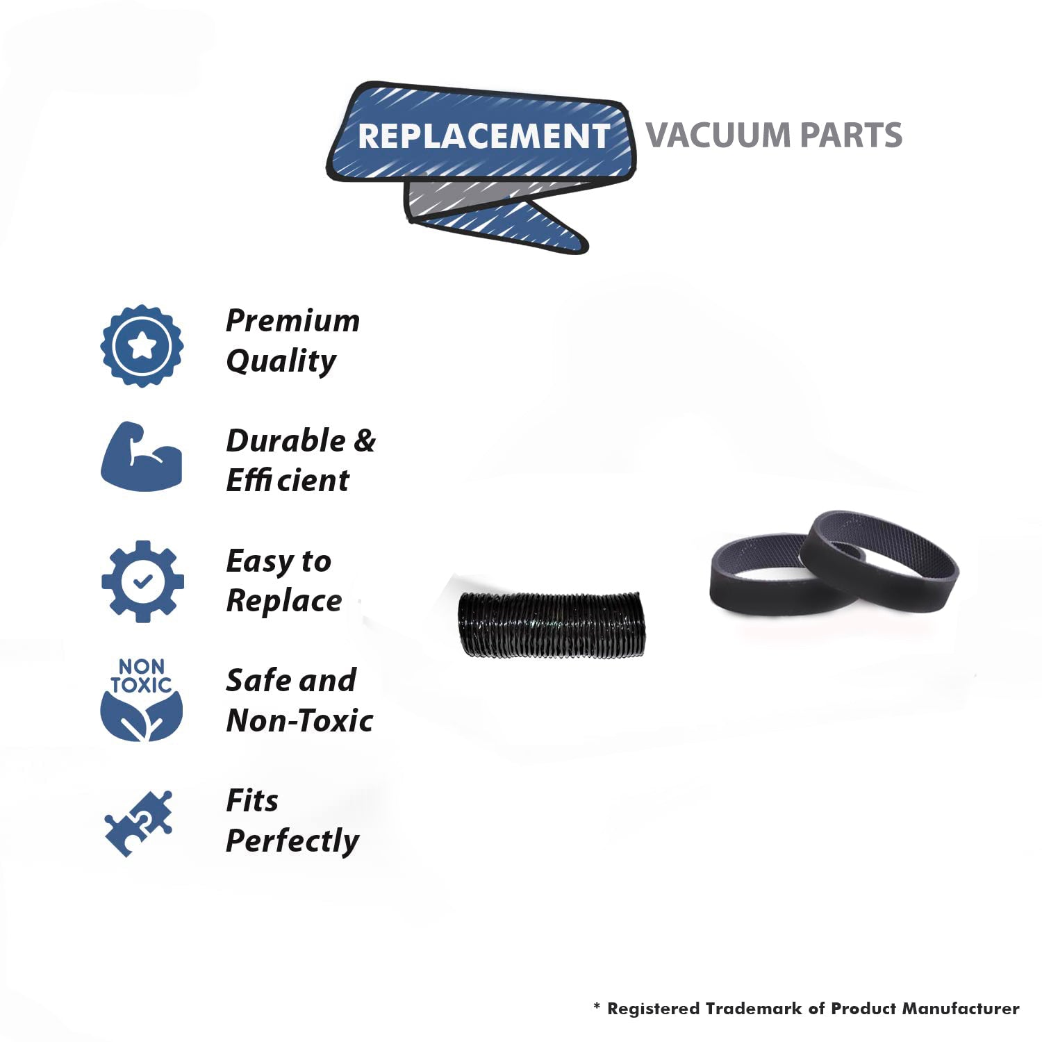 Topvacuumparts Replacement For Kirby Vacuum Cleaner Ultmate Diamond Full Tube With 2 Belt Compare to Part 31102630108, 301289S