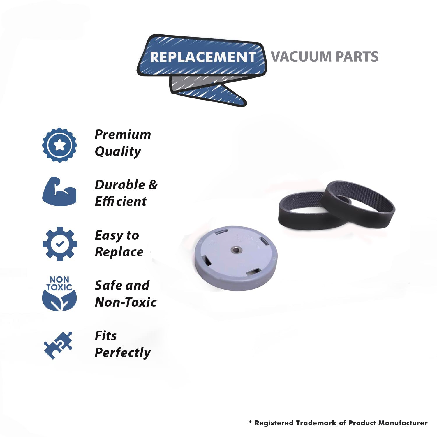 Topvacuumparts Replacement For Kirby Sentria Vacuum Cleaner Rear Wheel With 2 Belt Compare to Part 556201, 301289S