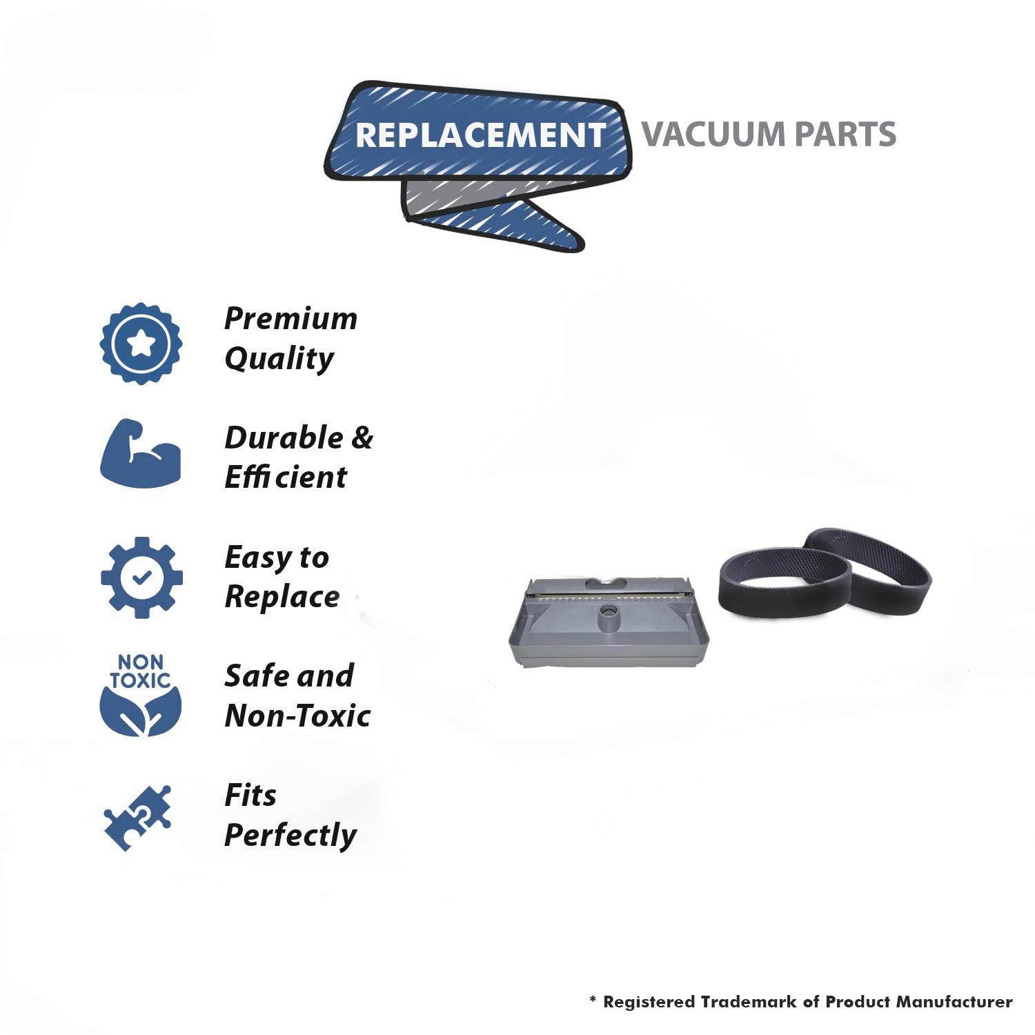 Topvacuumparts Replacement For Kirby Sentria Vacuum Cleaner Renovator Tray with 2 Belt Compare to Part 304706S, 301289S