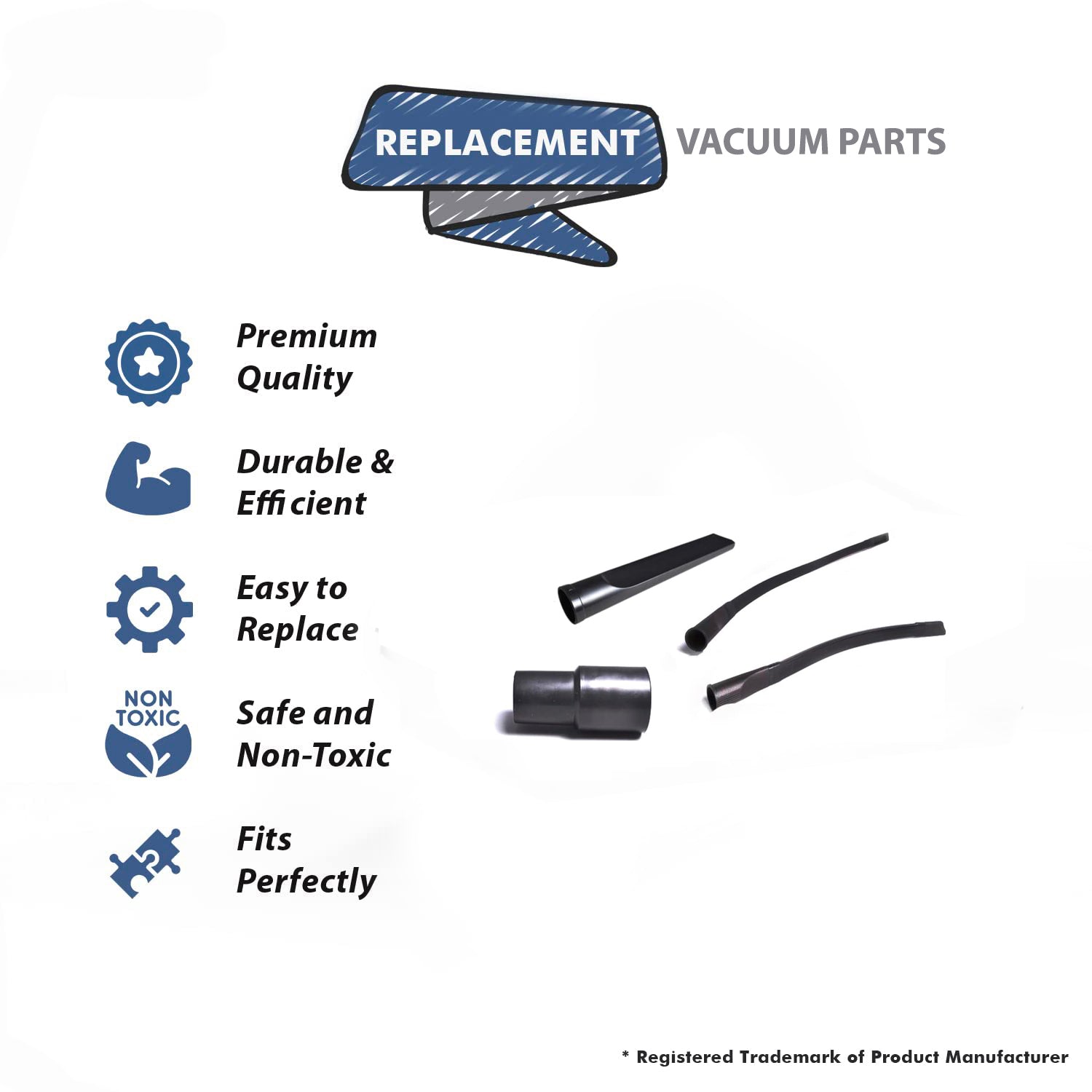 Topvacuumparts For 1 14 Fit All Vac Cleaning Kit 3 Crevice Tools Adapter Fit 1 14 inch 1 38 inch Hose # 49005, 32-1820-66, 32-1842-02, 32-1840-04