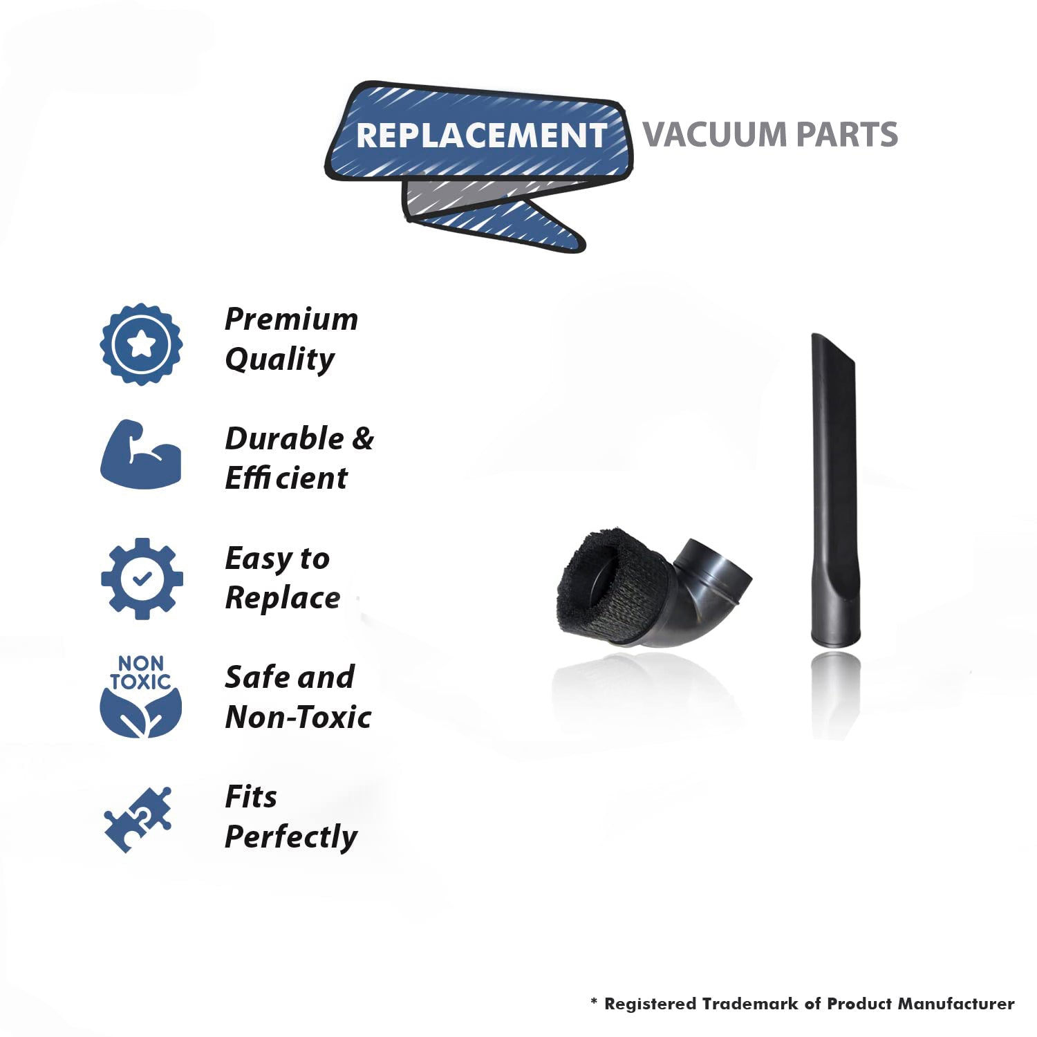 Topvacuumparts For Shop vac 2.5 WetDry Vacuum Combo Attachment Crevice Tool & Dust Brush Tool Compare to Part 9067800 & 9067900