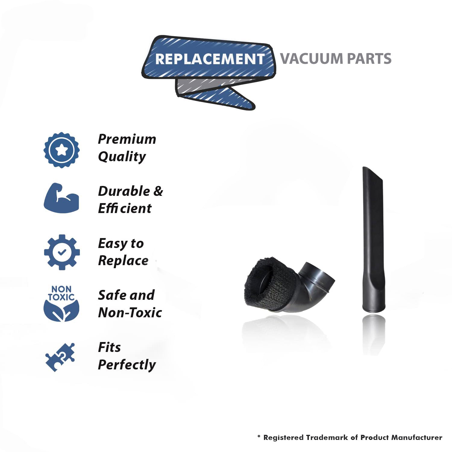 Topvacuumparts For Shop vac Crevice Tool & Dust Brush Combo Attachment Tool Compare to Part 9067800 & 9067900