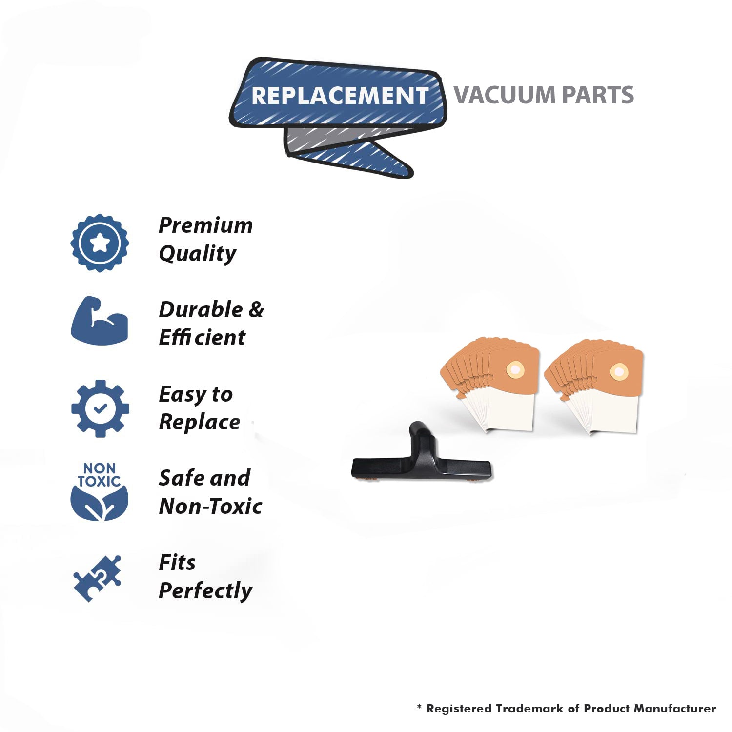 Topvacuumparts For Eureka Universal Vacuum Floor Brush with 1 ¼ inch Inner Diameter & Mighty Mite 3670 and 3680 series 153-9, 32-1517-64