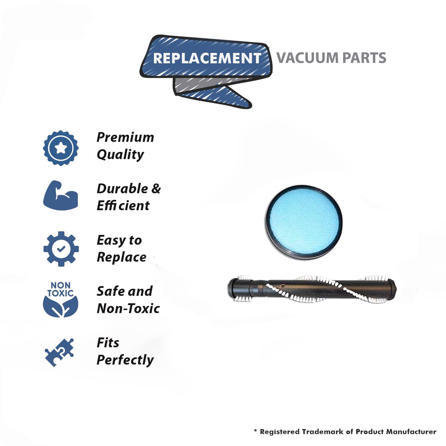 Topvacuumparts Replacement For Hoover Windtunnel 1 Brushroll with 1 Primary Filter Compatible With Part H902, 304087001