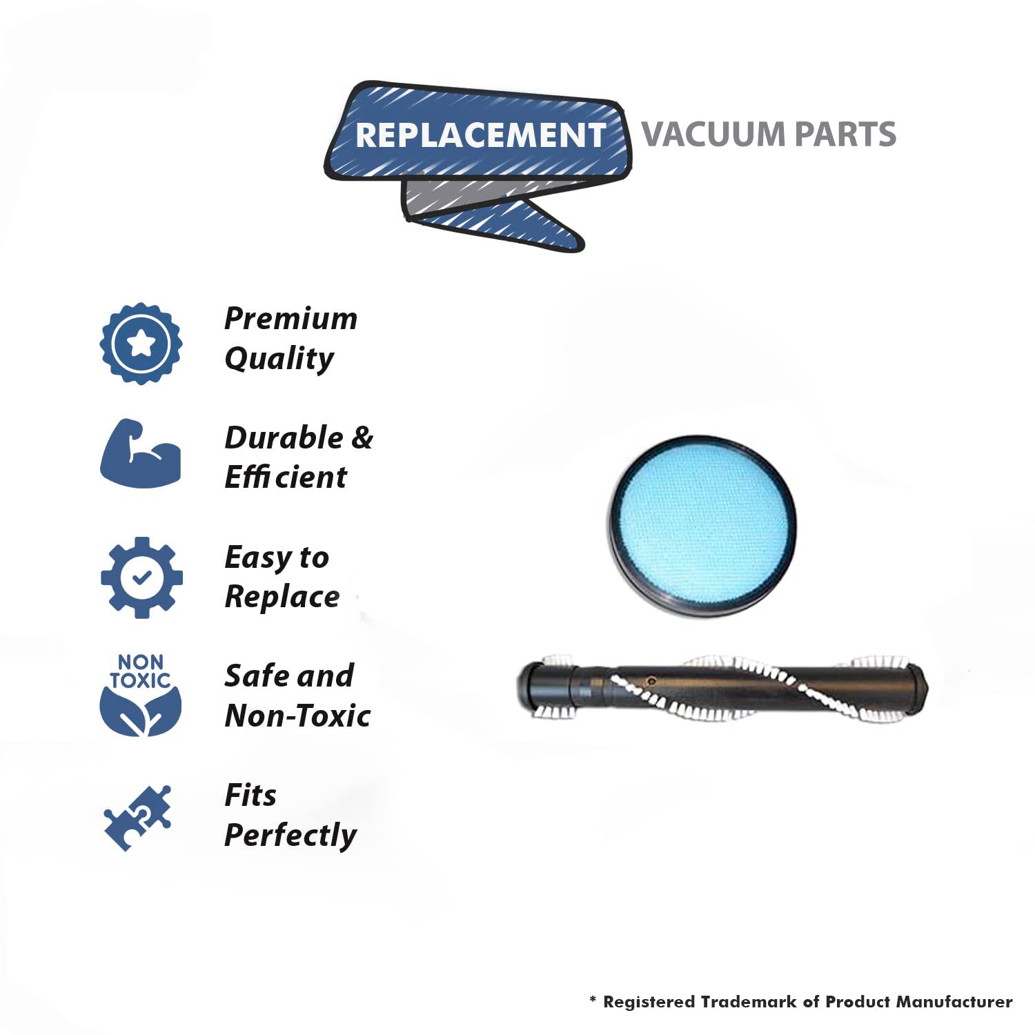 Topvacuumparts For Hoover Windtunnel 1 Brushroll with 1 Primary Filter Compatible With Part H902, 304087001