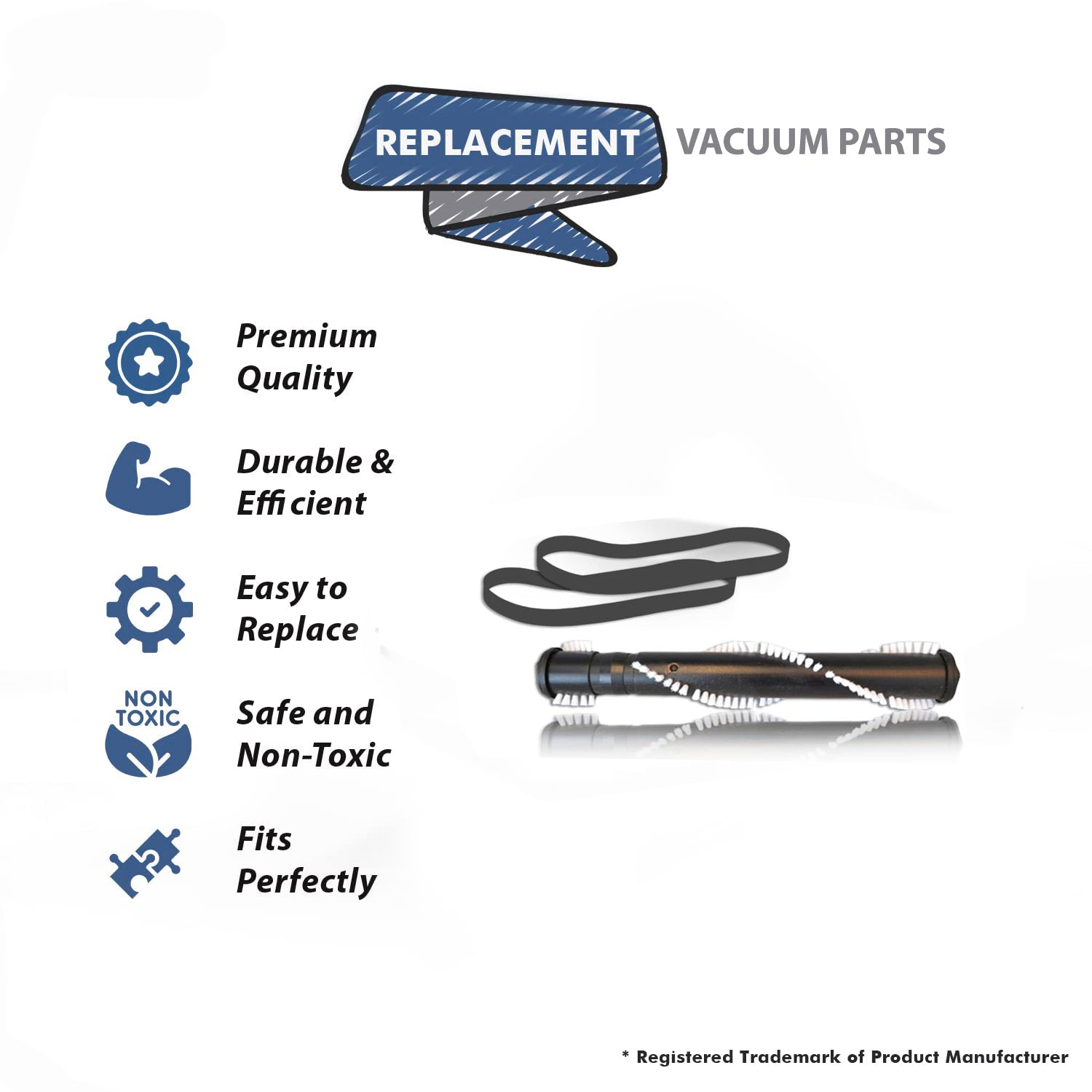 Topvacuumparts Replacement For  Vacuum 1 Brushroll with 2 Belts Kit Hoover Windtunnel  Compare to Part AH20065, H902