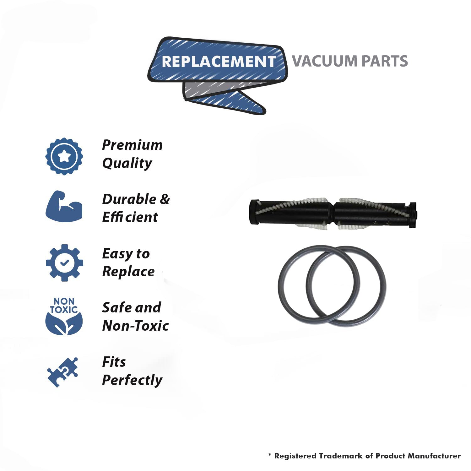 Topvacuumparts Replacement For Hoover C1431, C1433, CH50000 Vacuum Cleaner 1 Brush roll  with 2 Belts parts 440008093, AH20075