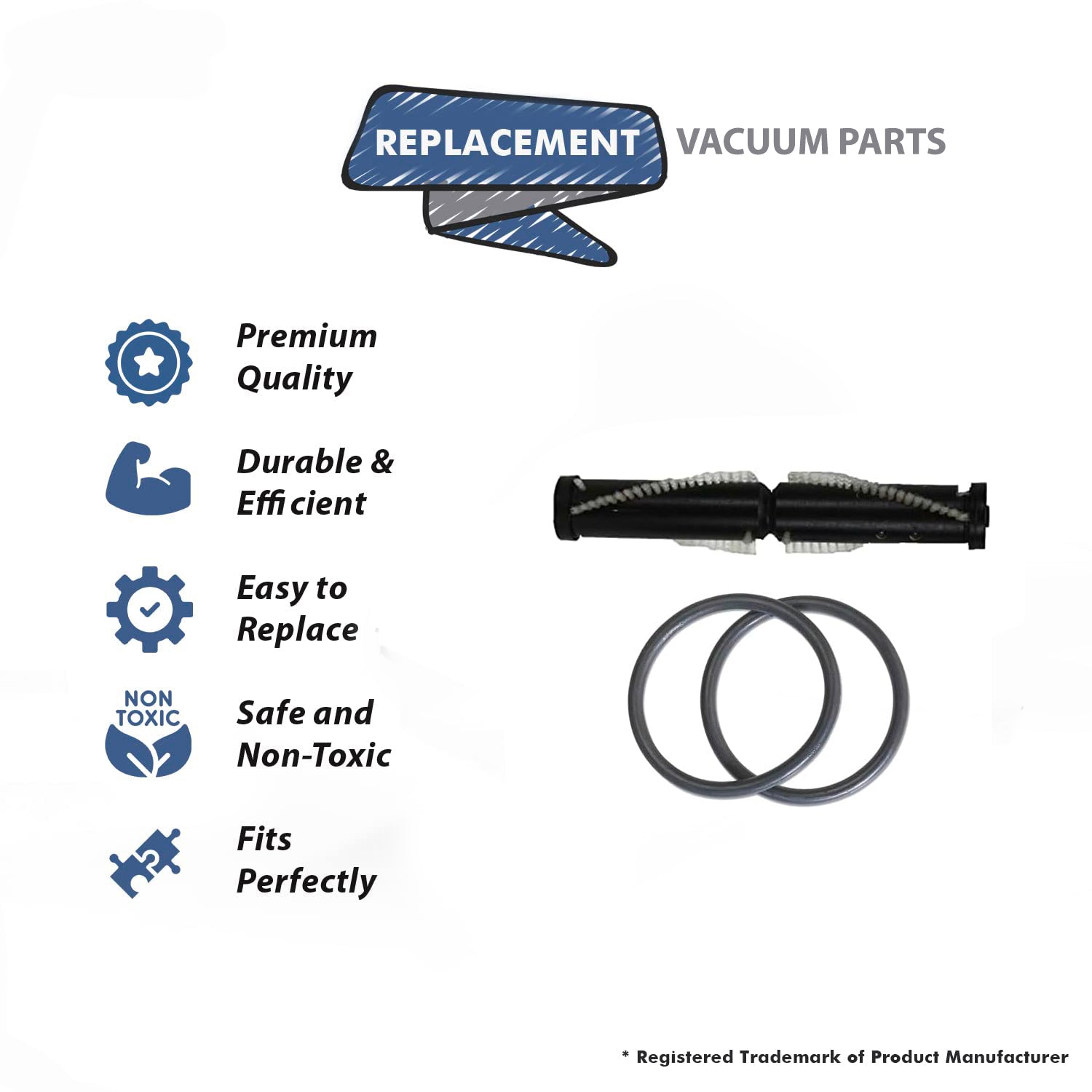 Topvacuumparts Replacement For Hoover C1431, C1433, Vacuum Cleaner 1 Brushroll  with 2 Belts Compare to part 440008093, AH20075