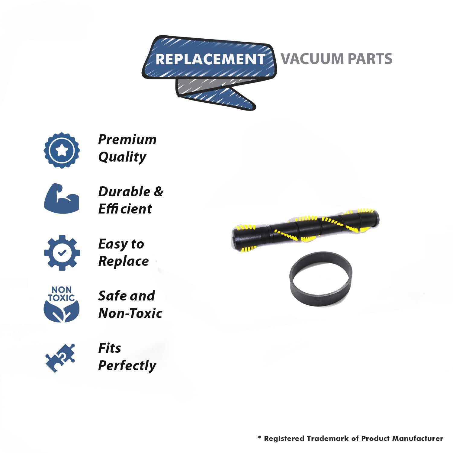 Topvacuumparts Replacement For Windtunnel 1 Brushroll with 1 Belt for Hoover S3630, S3630 050, S3639 Models Compare to Part H601, 38528036