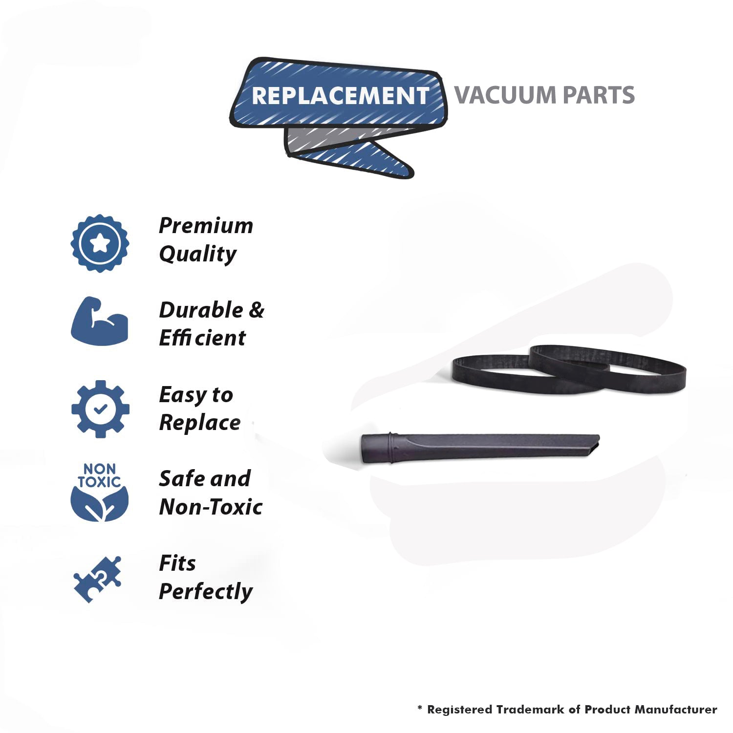 Topvacuumparts Replacement For Bissell 1 Crevice Tool with 2 Belts  Powerglide Pet Vacuum 1816,2490, compare to parts  2031056, 32074