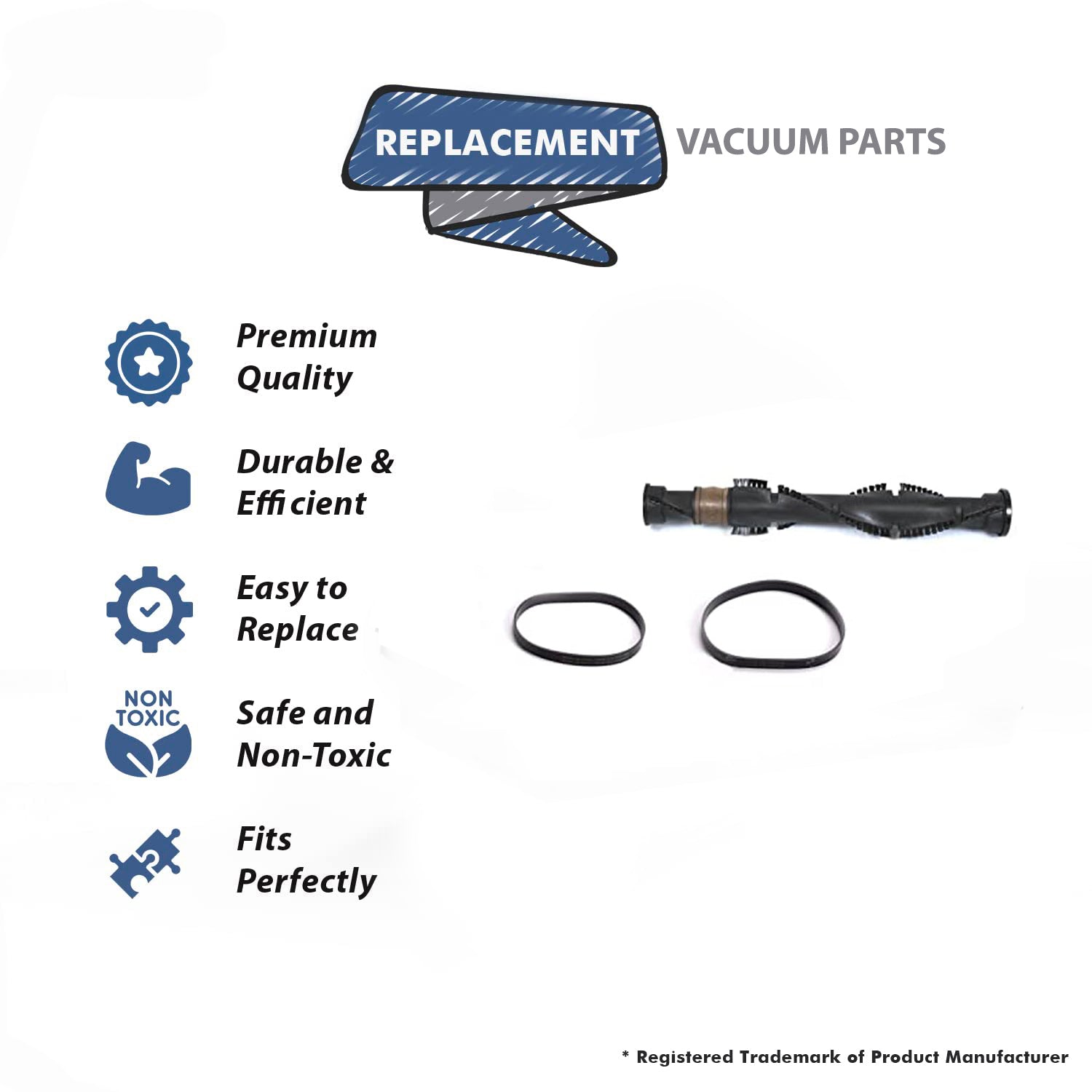 Topvacuumparts Replacement For Bissell PowerForce Cleanview Helix, PowerForce Vacuum Brushroll & 2 Belts Compare to Part 2032449, 32074