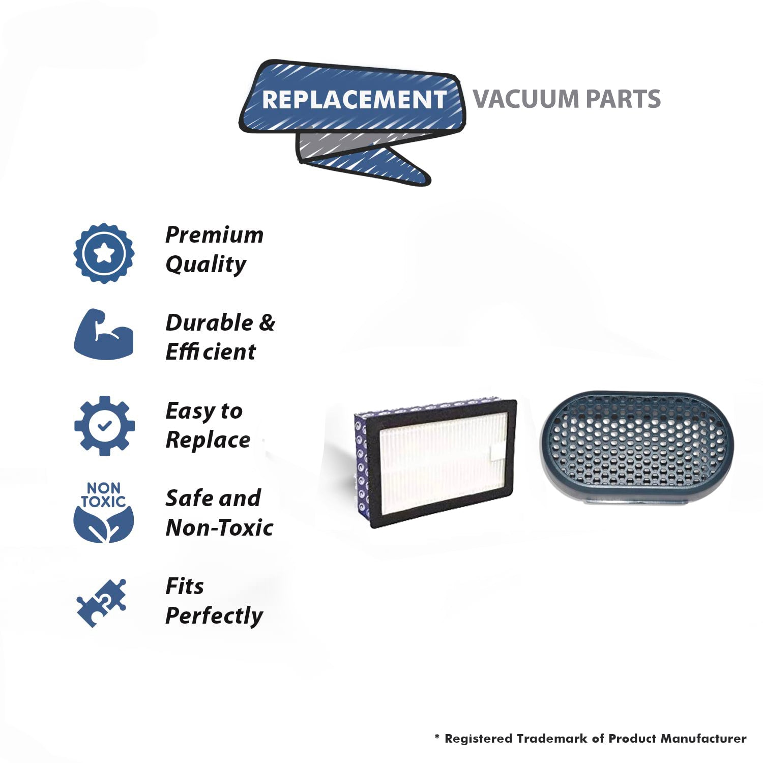 Topvacuumparts Replacement For Proteam HEPA Filter With Cartridge Cover 1200XP 1500XP Vacuum Models # 107005, 107258