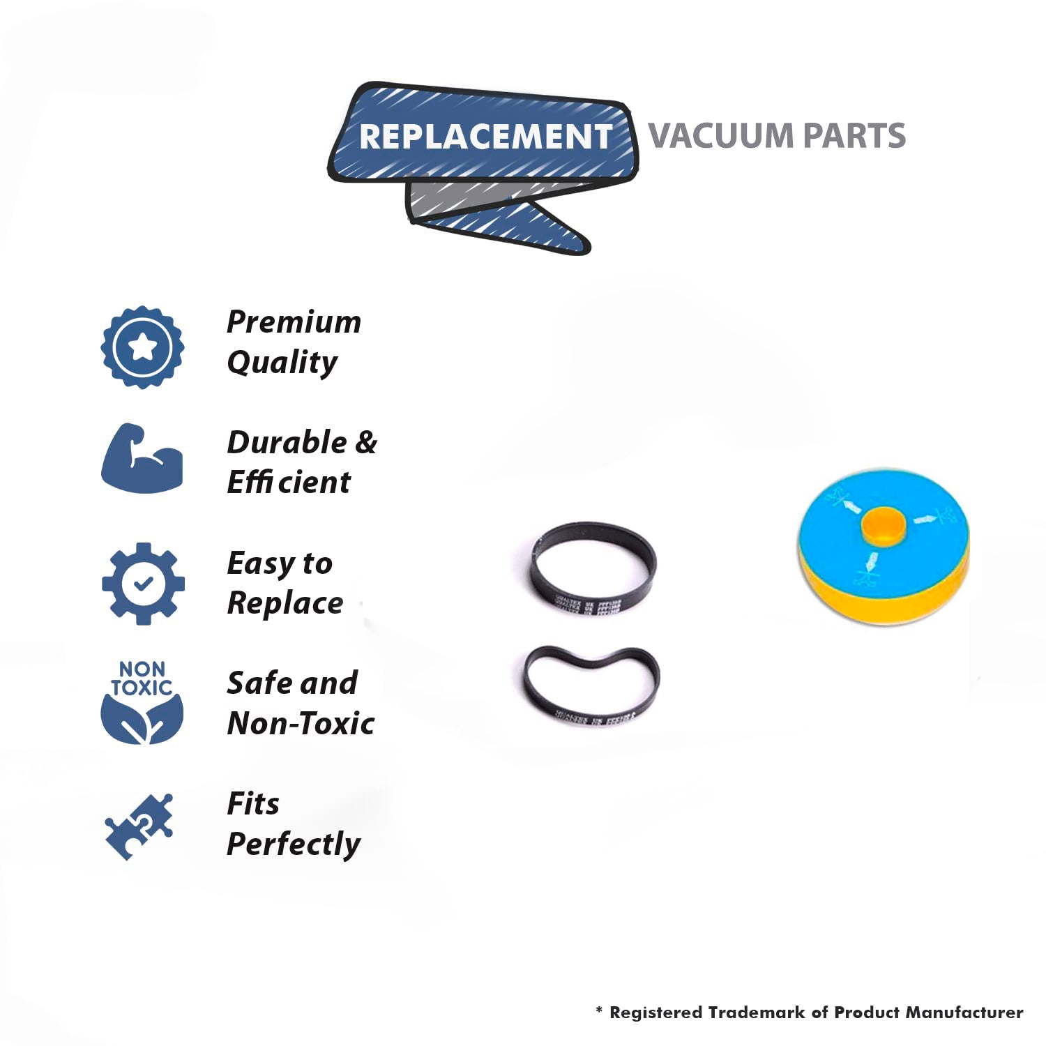 Topvacuumparts Replacement For Dyson Vac Pre Motor Filter with 2 Belts Compare To Part 972, 10-3106-06