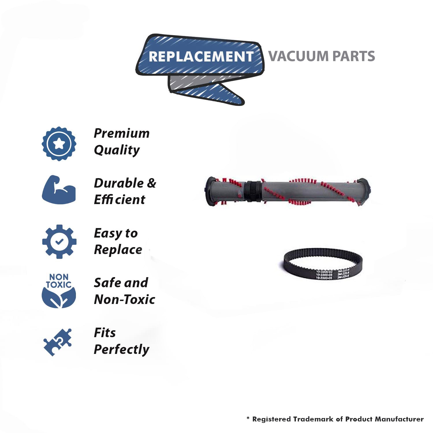 Topvacuumparts Replacement For Dyson Vacuum Cleaner Roller Brush With Belt Fits DC17 Animal Upright Model Compare to Part 10 3404 08, 10 3300 03