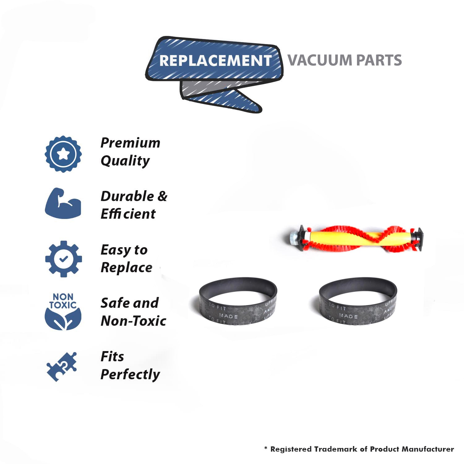 Topvacuumparts Replacement For Oreck XL Vacuum Cleaner Brush Roll with 2 Belt Compare to Part OR201, 17390