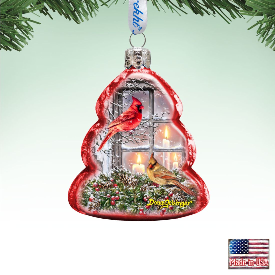 Together for Christmas Mercury Glass Ornament by D. Gelsinger - Christmas Decor - 778111-DG