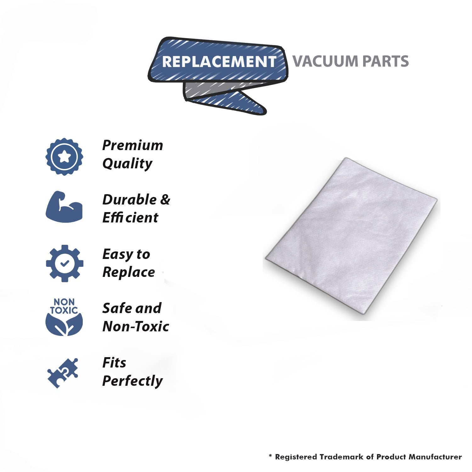 Topvacuumparts Replacement Part For Bosch Vaccum Cleaner Filter Secondary/Canister # compare to part 95772