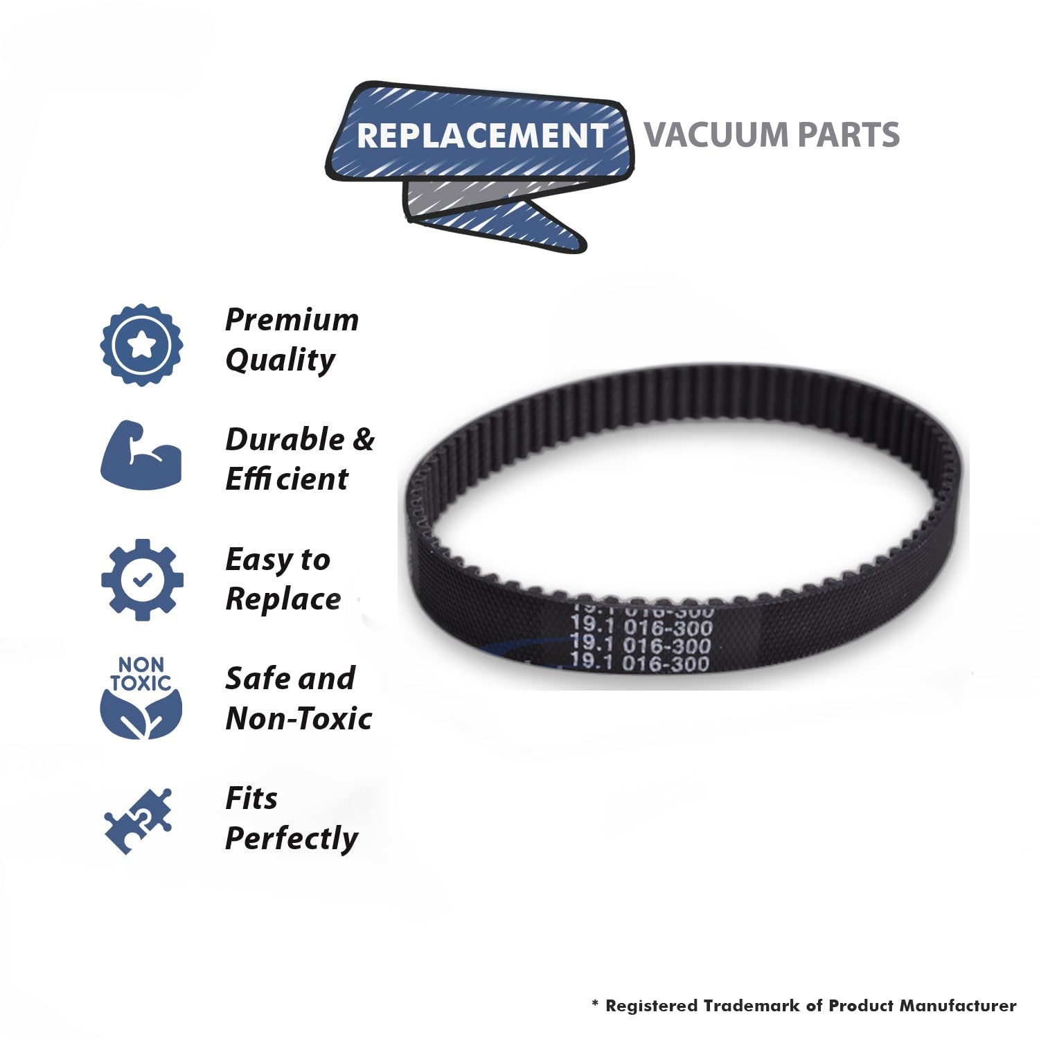 Topvacuumparts Replacement Part For Bosch EBK340 Vacuum Cleaner Power Nozzle Large Geared Belt # compare to part 420994