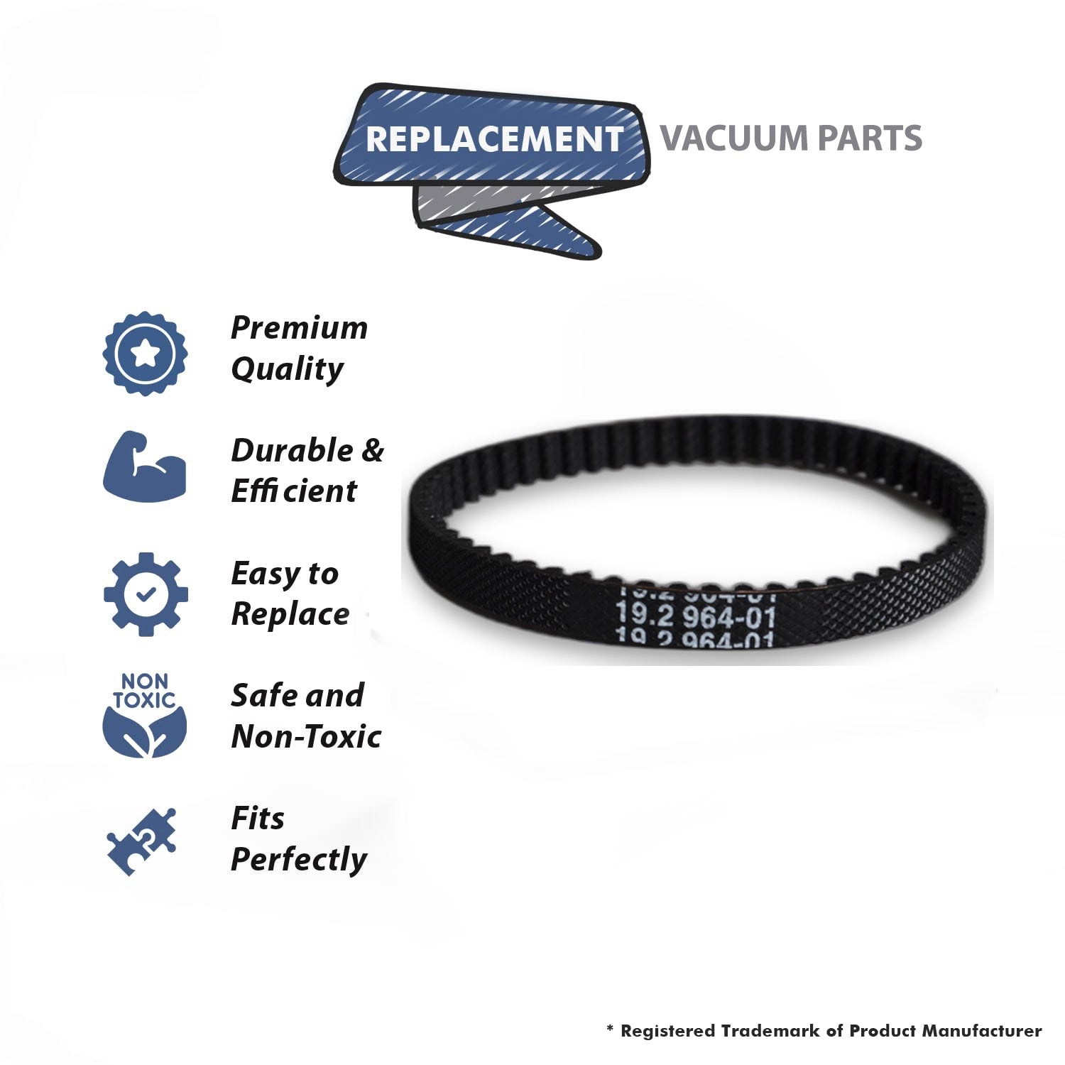 Topvacuumparts Replacement Part For Bosch Vacuum Cleaner Power Nozzle Small Geared Belt # compare to part 483806