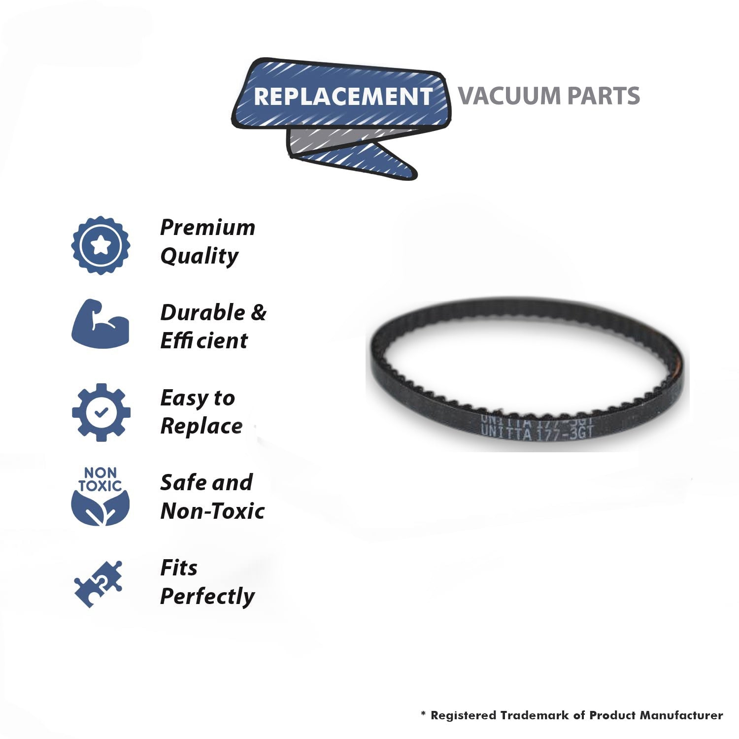Topvacuumparts Replacement Part For Bosch BUC11700 Upright Vacuum Cleaner Geared Belt # compare to part 417924
