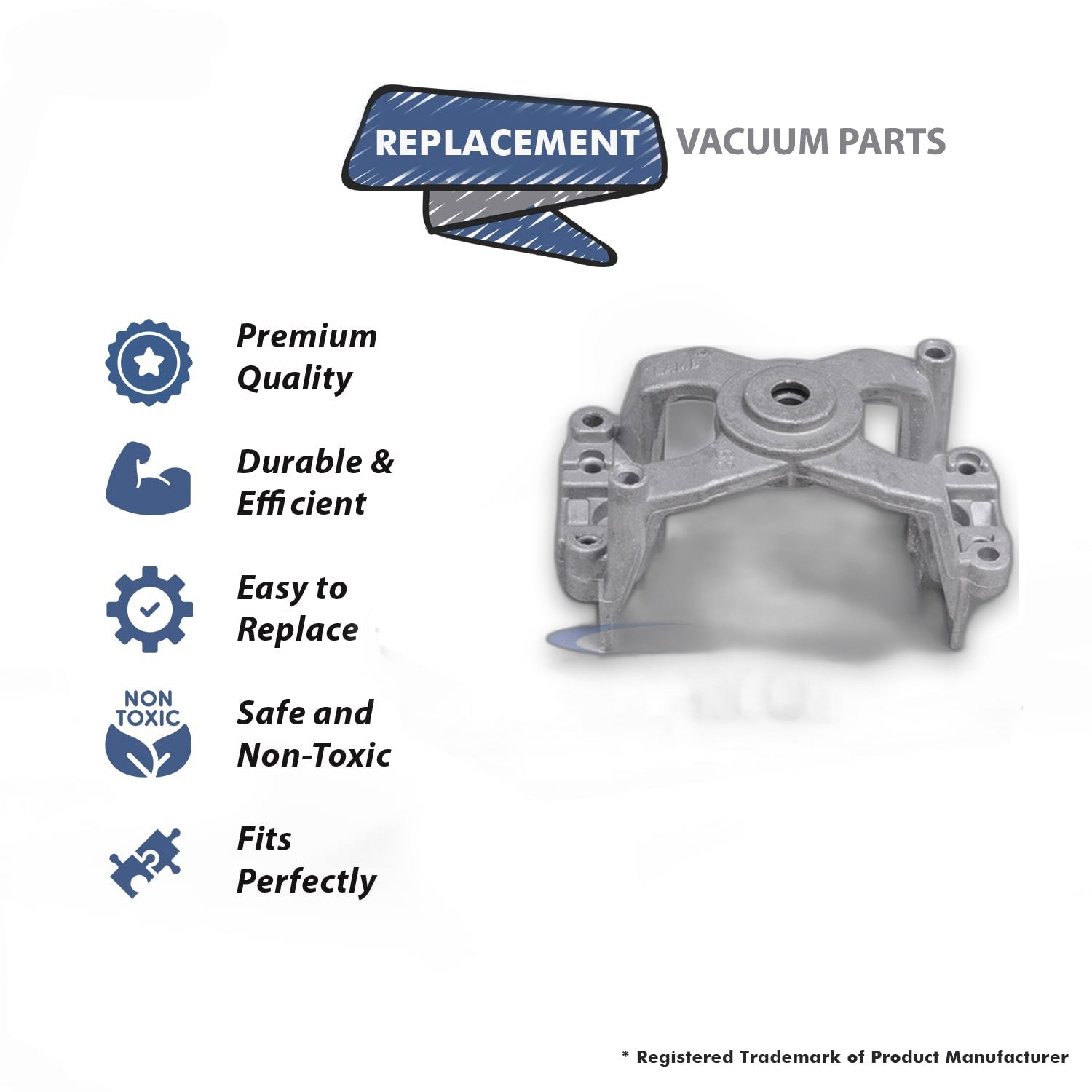 Topvacuumparts Replacement Part For Ametek 706, 757 Vacuum Cleaner Late Bypass Commutator Housing Bearing Bracket # compare to part 22659