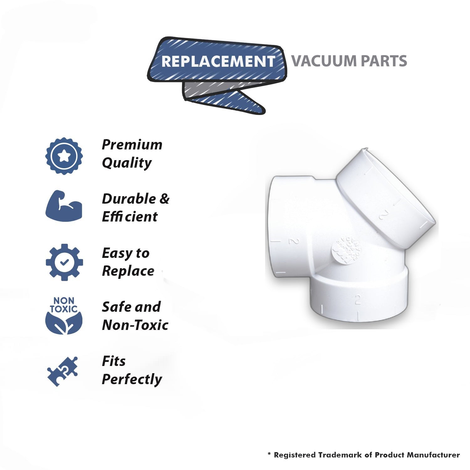 Topvacuumparts Replacement Part For Canplas-Hayden 3-Way 45 Degree Coupling Elbow # compare to part 762145