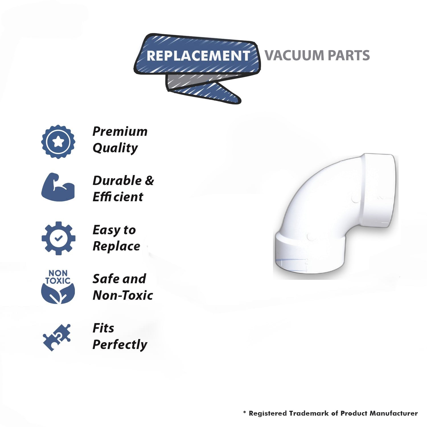 Topvacuumparts Replacement Part For Canplas - Hayden - Medium 90 Degree ELL # compare to part 765508W