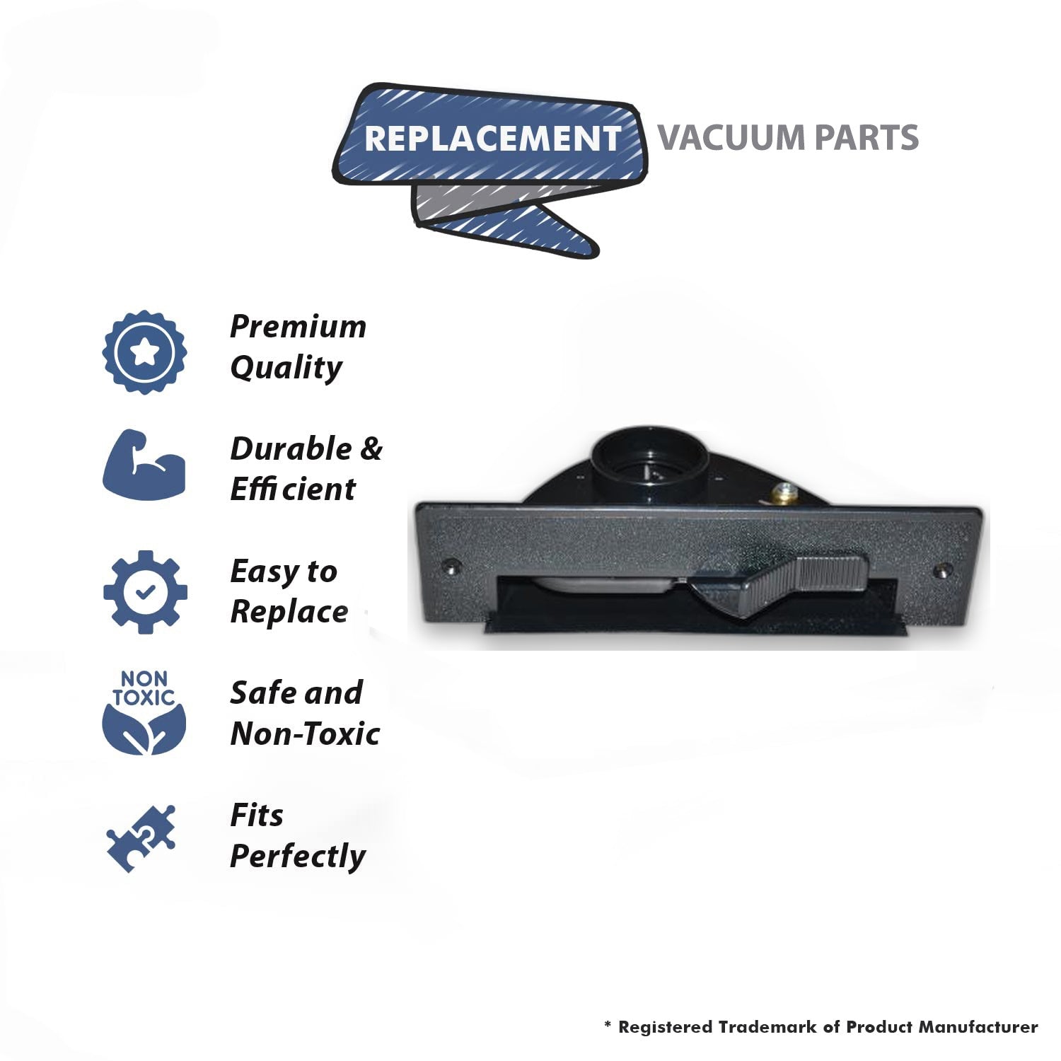 Topvacuumparts Replacement Part For Built In Vaccum Cleaner Black VacPan # compare to part VCPB01