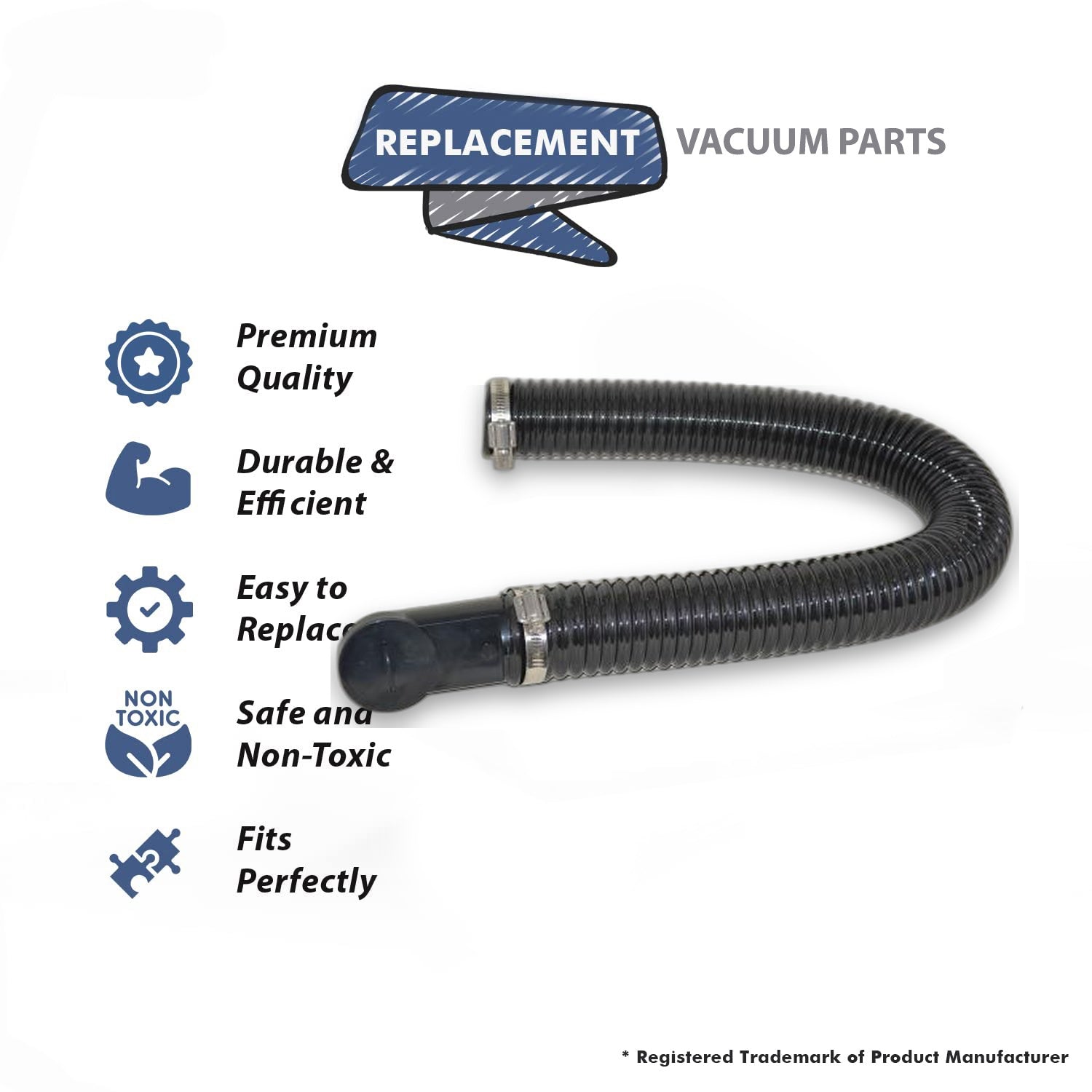 Topvacuumparts Replacement Part For Electrolux Plastiflex, CV-9264, Vacuum Hose with Adapter, Vac Pan Flexable # compare to parts  VPROUGHIN