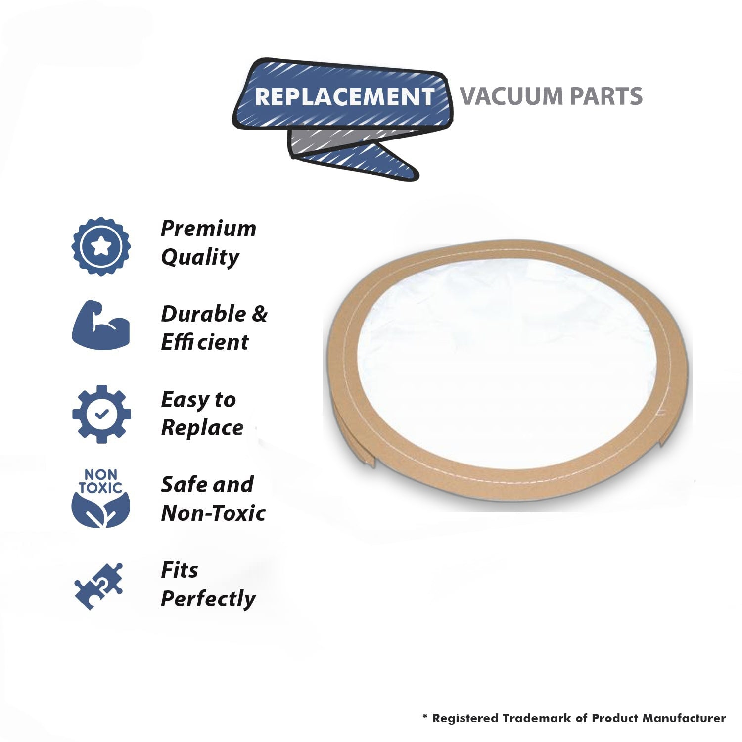 Topvacuumparts Replacement Part For Filtex Central Vac, 9 Gallon Vacuum Cleaner Replacement Paper Bags 4PK # compare to part 9G