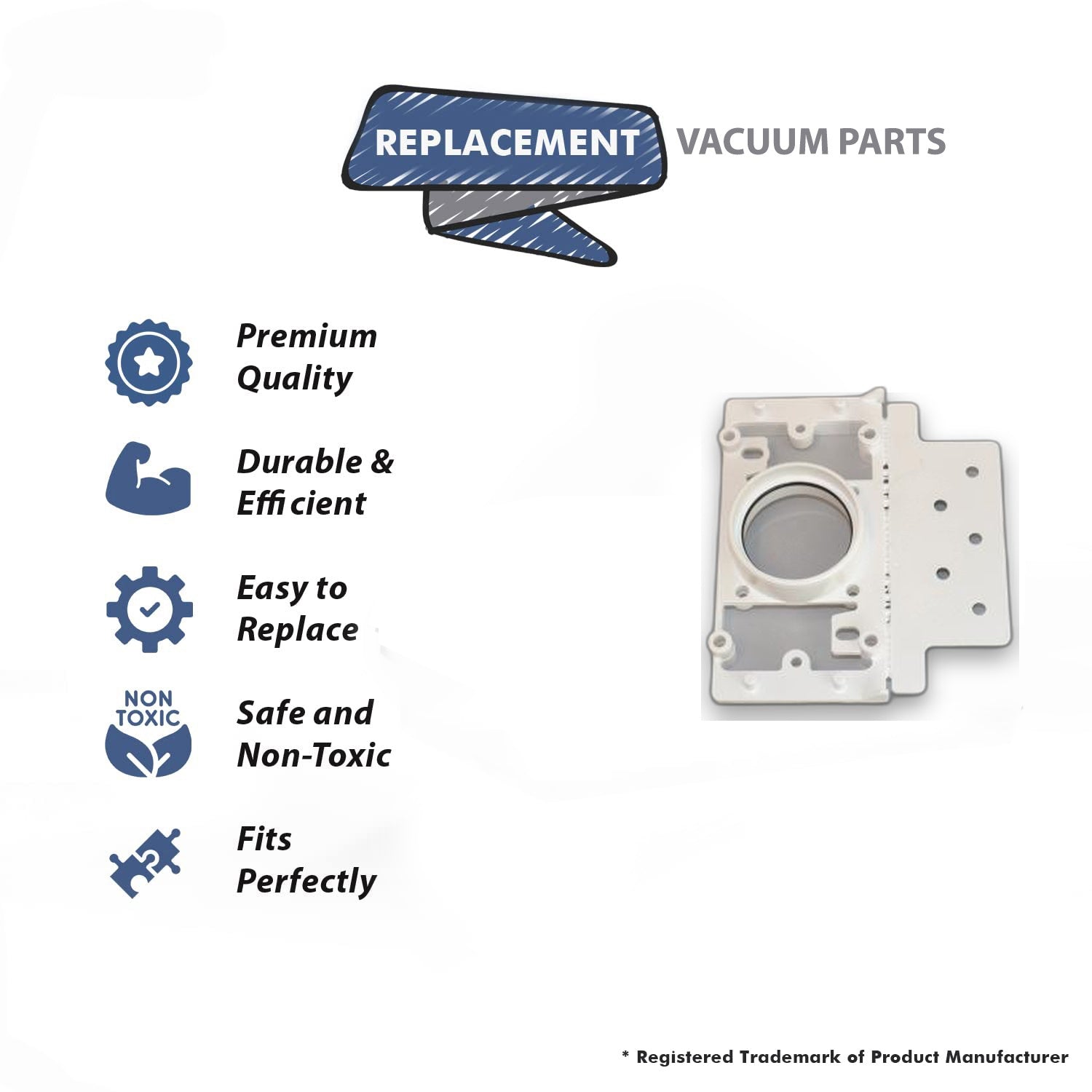 Topvacuumparts Replacement Part For Plastiflex Central Vac Vacuum Cleaner Mounting Plate # compare to part SV8001