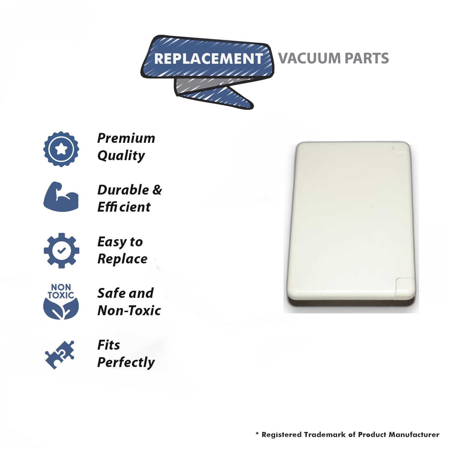 Topvacuumparts Replacement Part For Canplas-Hayden Side Opening Almond Face Plate # compare to part 775591A