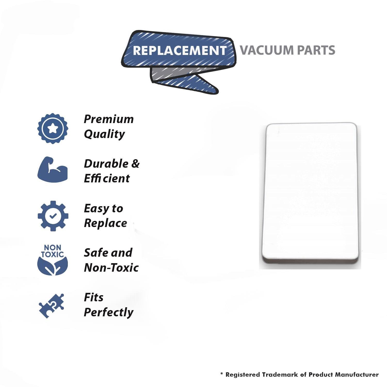 Topvacuumparts Replacement Part For Canplas-Hayden Side Opening White Face Plate # compare to part 775591W