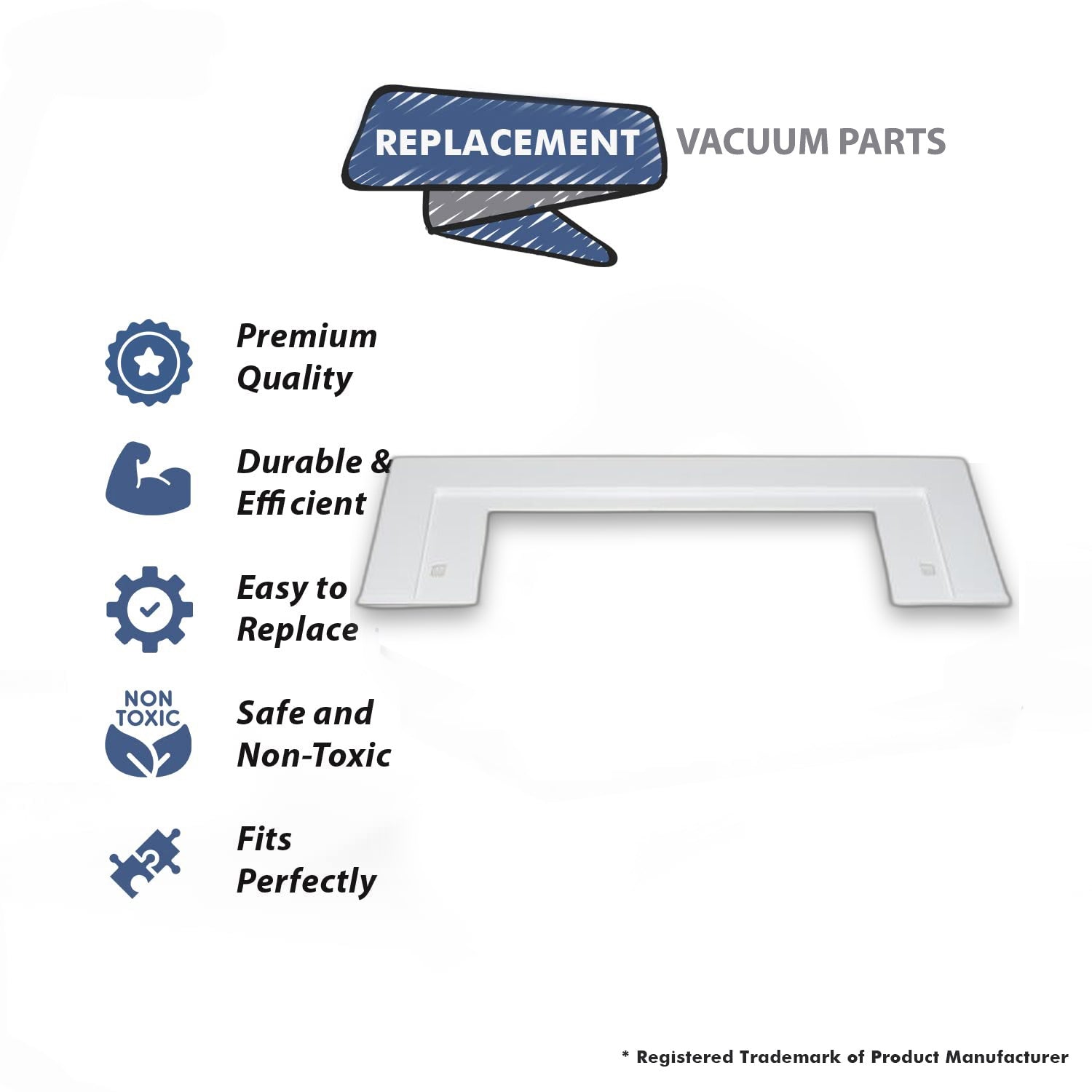 Topvacuumparts Replacement Part For Canplas-Hayden Cansweep Vacuum Cleaner White Trim Plate # compare to part 845621W