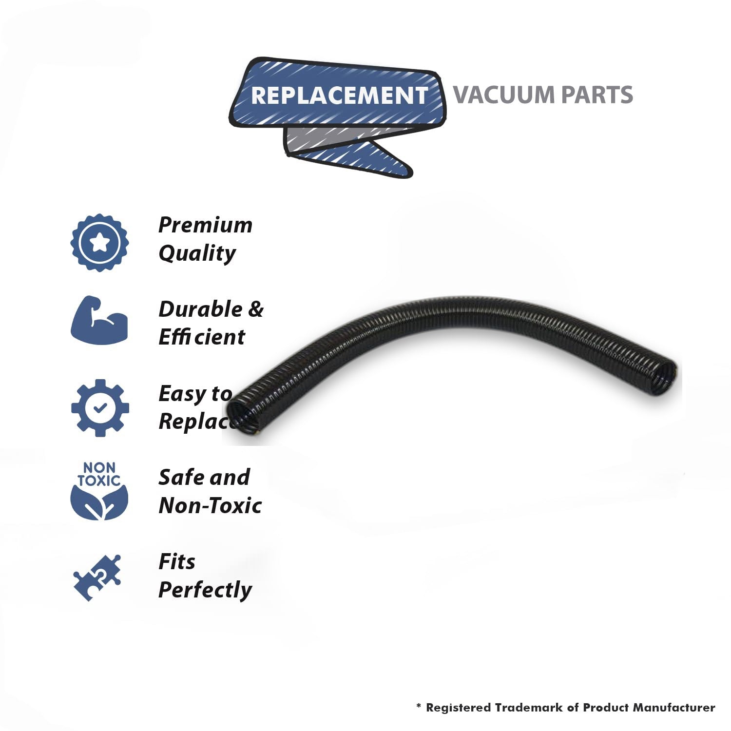 Topvacuumparts Replacement Part For Nutone 8.94 Vacuum Cleaner 36 Inch Length Flexible Tubing # compare to part CF367