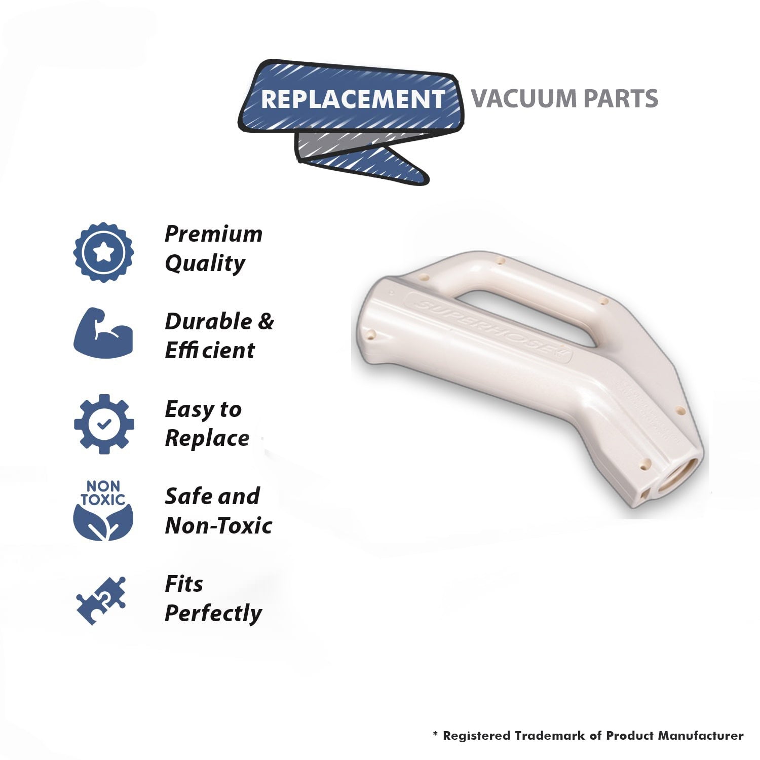 Topvacuumparts Replacement Part For Canplas-Hayden Central Vacuum Cleaner Super Hose Handle Grip # compare to part 809063SW