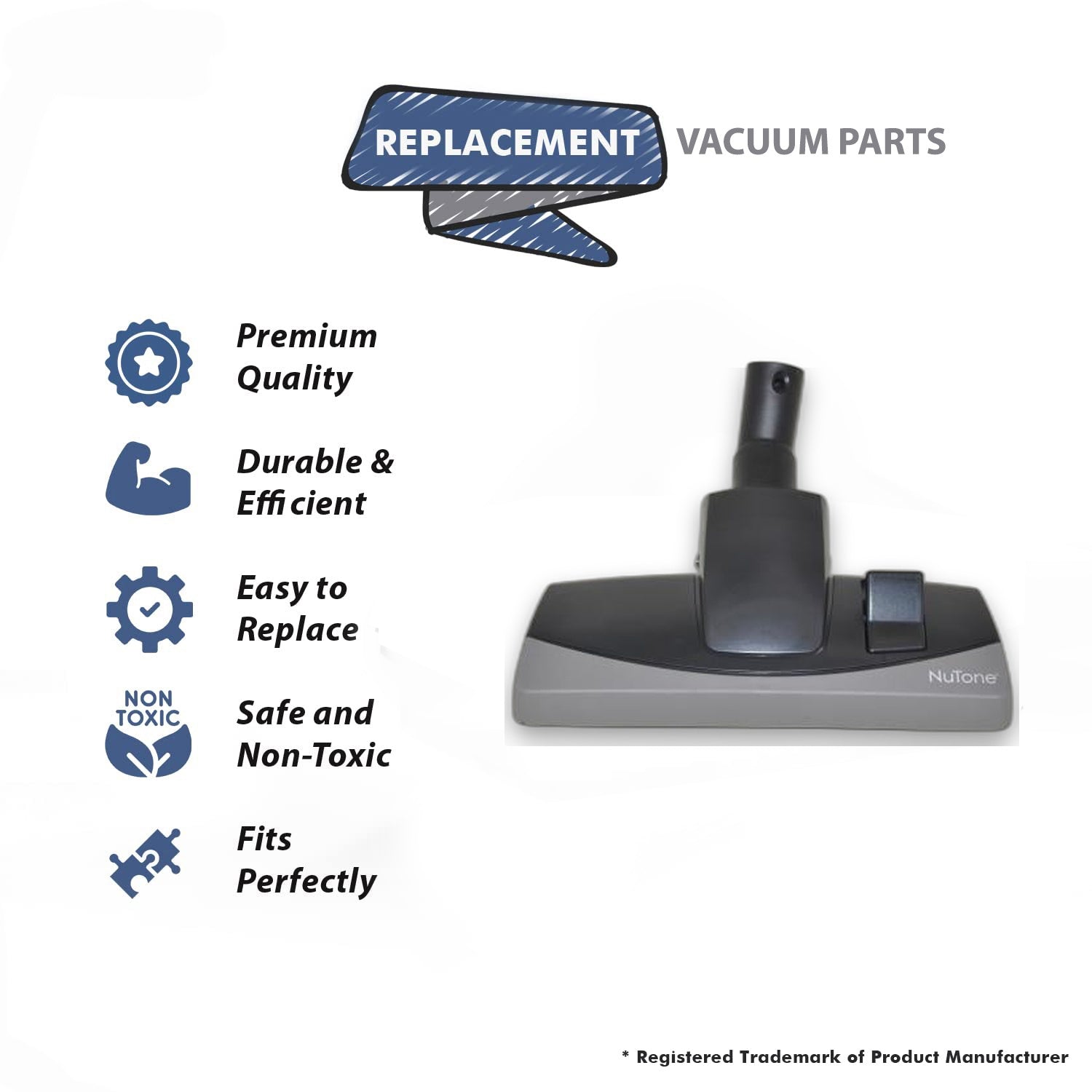 Topvacuumparts Replacement Part For Nutone Vacuum Cleaner 1 1/4'' 32MM Tool # Compare To Part CT-140G
