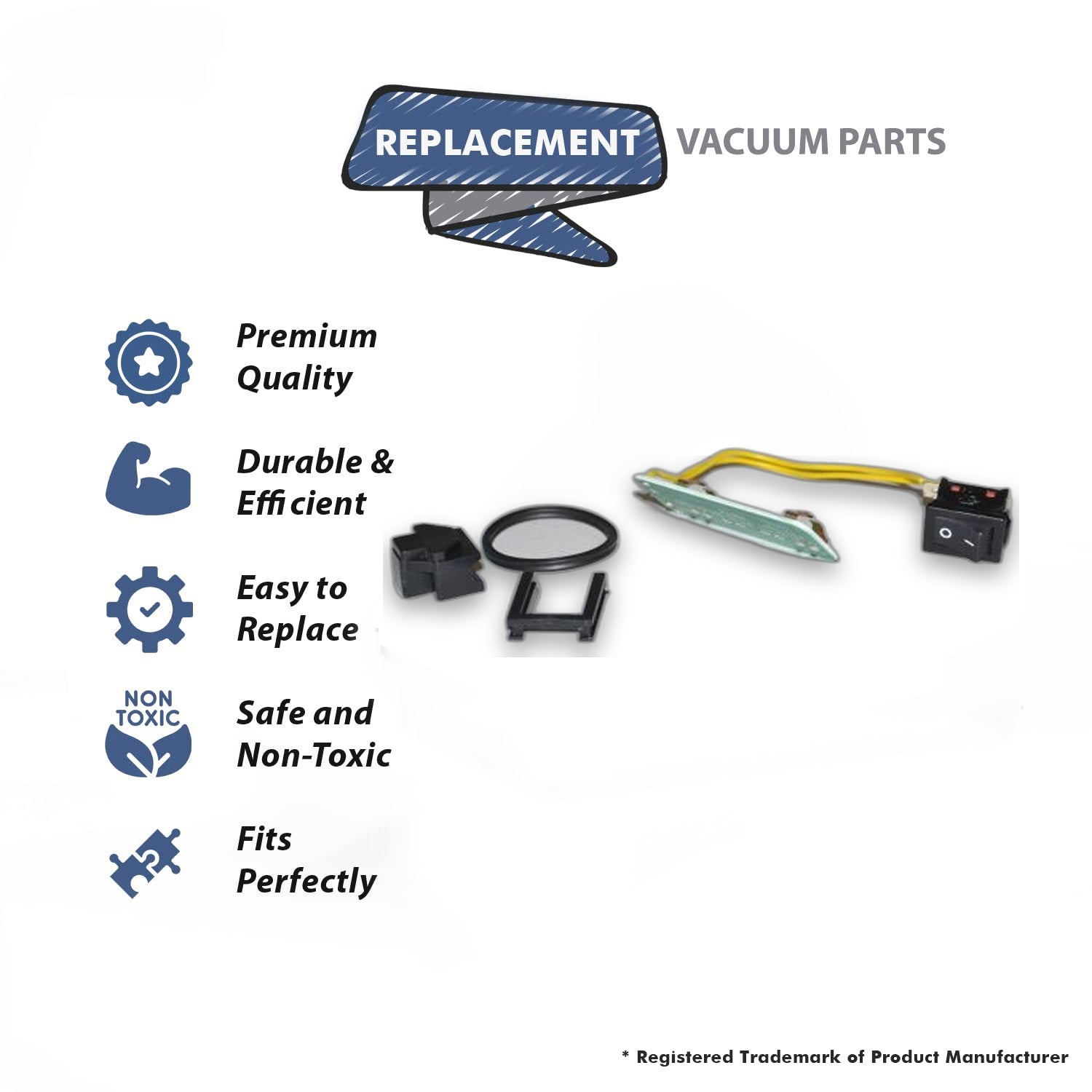 Topvacuumparts Replacement Part For Platiflex Vacuum Low Voltage Switch & Harness Kit # compare to part SHSGEZHR01