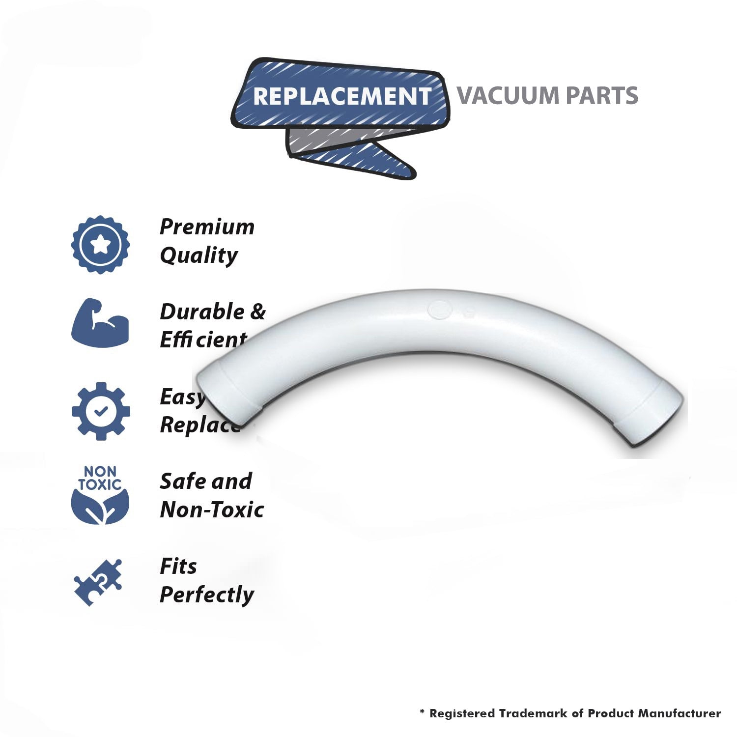 Topvacuumparts Replacement Part For Hide A Hose Vacuum Cleaner Elbow 90% Sweep Long # compare to part HS202140