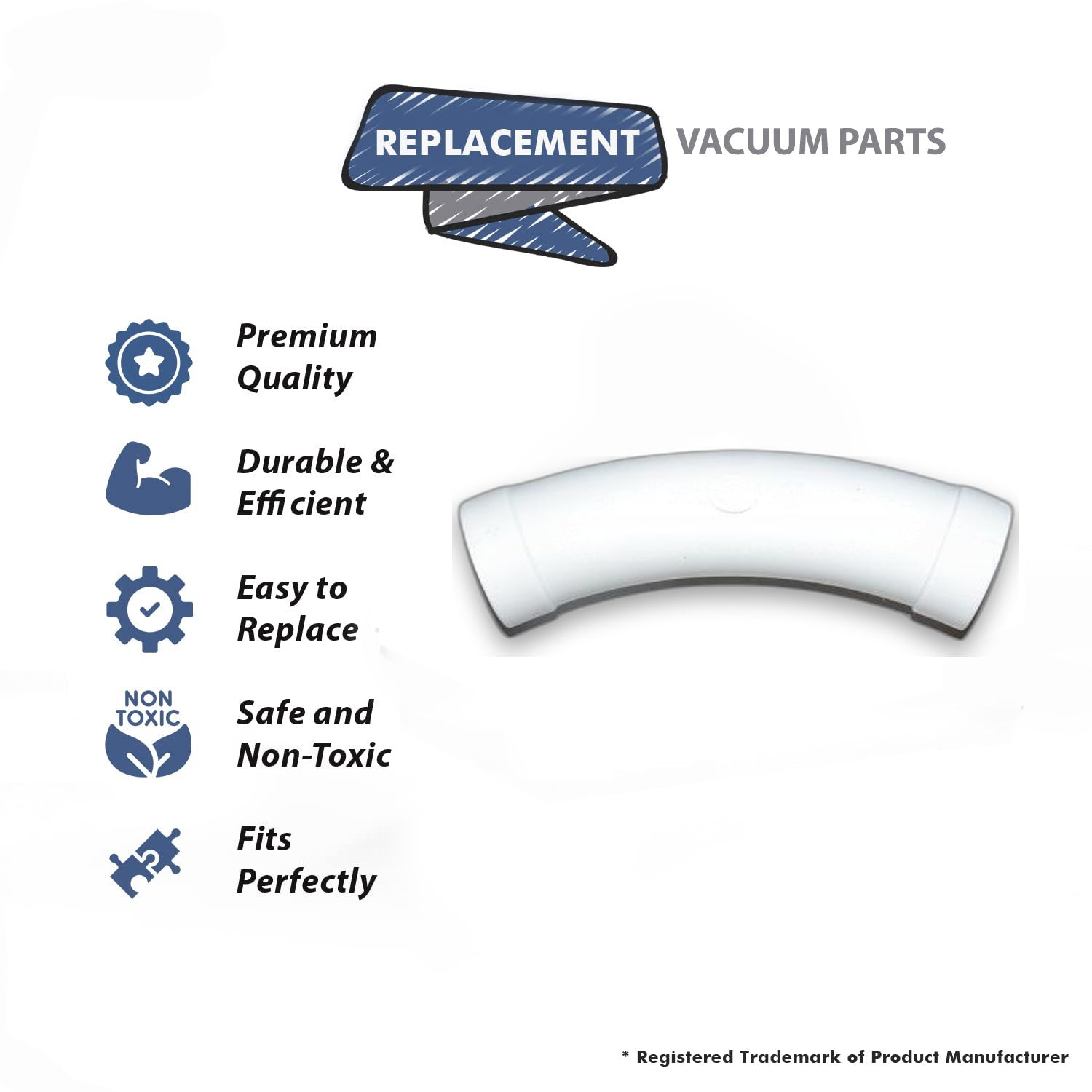 Topvacuumparts Replacement Part For Hide-a-Hose Hide-a-Hose Elbow 45% Long # compare to part HS202141