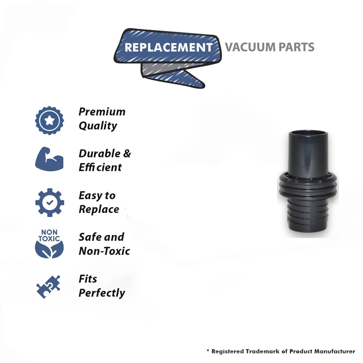 Topvacuumparts Replacement Part For Hide-a-Hose Hide-A-Hose Vacuum Cleaner Mini Cuff # compare to part HS5000H4