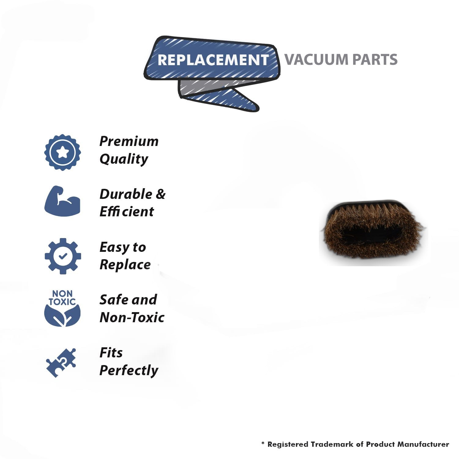 Topvacuumparts Dusting Brush Replacement for Carpet Pro CPU1T, CPU2T, FBHD1T, FBHD2T | Upholstry Brush