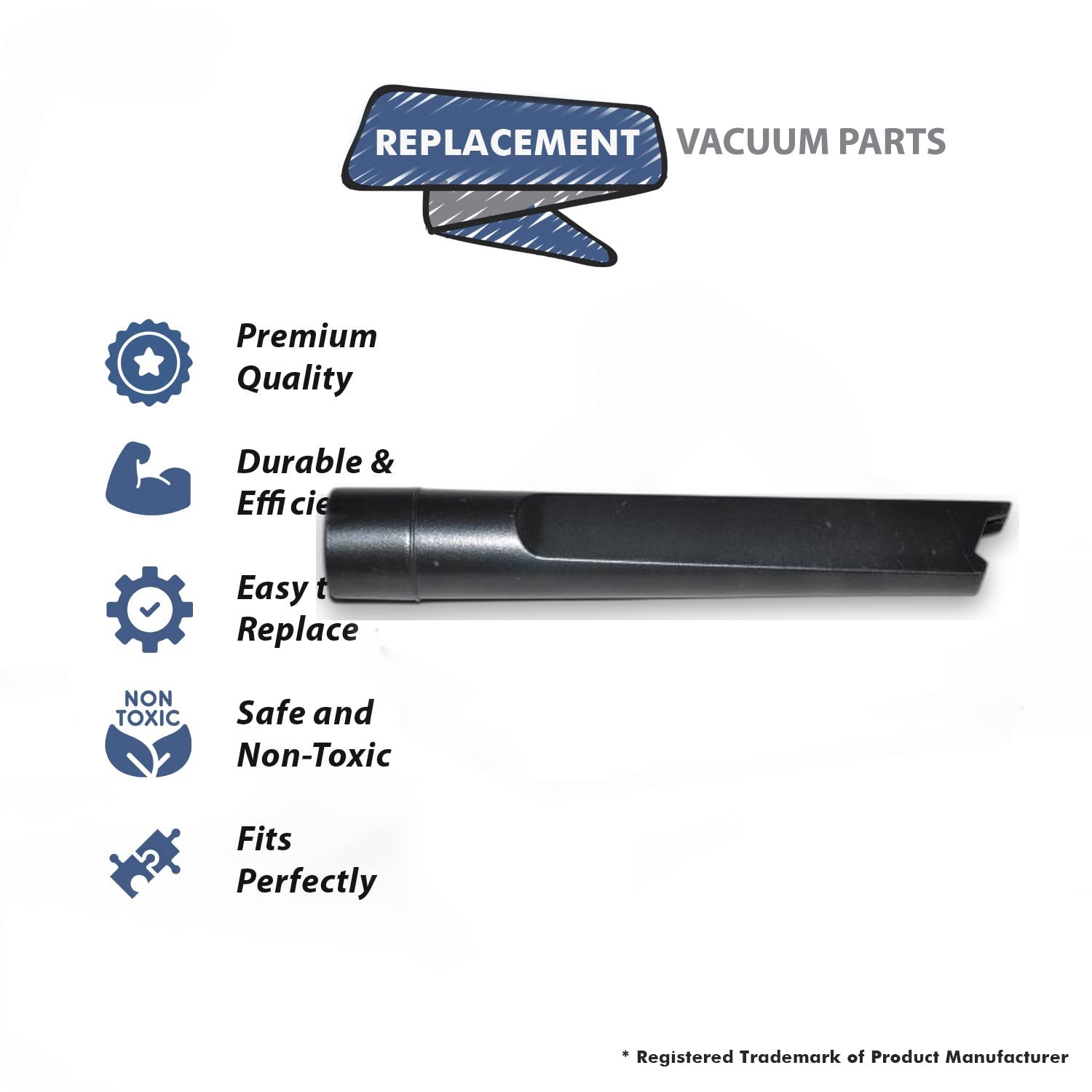 Topvacuumparts Replacement Part For Fuller Brush FBMMPW Upright Vacuum Cleaner Crevice Tool # compare to part CM040002