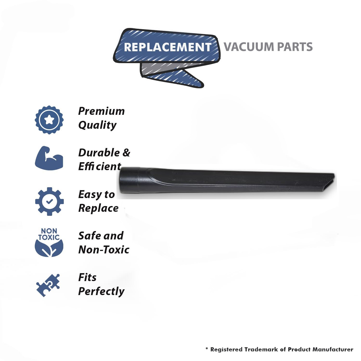 Topvacuumparts Replacement Part For Carpet Pro 09 1807 04, Vacuum Cleaner Crevice Tool For CPU 4TTC6000.2,T4000.2# compare to part B625 0106