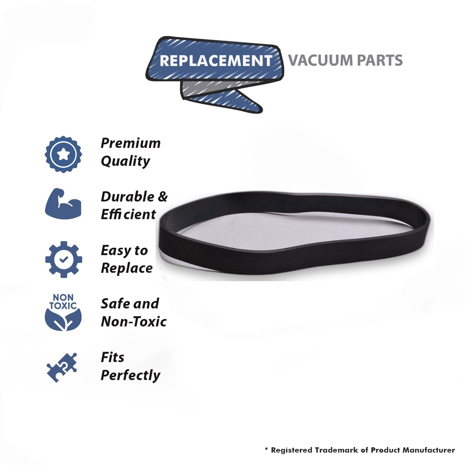 Topvacuumparts Replacement Part for Riccar Vacuum Cleaner Belts (4 Pack) # Compare to Part 9.104
