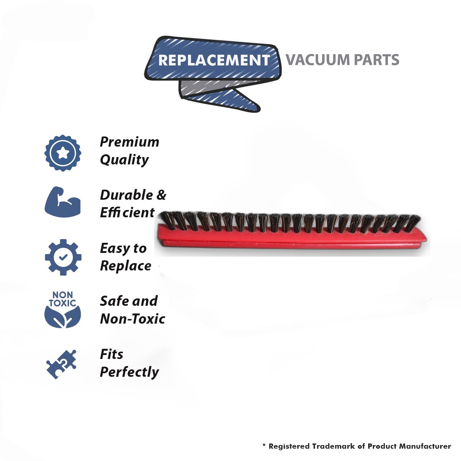 Topvacuumparts Replacement Part For Fuller Brush FB HD2T Vacuum Cleaner Brushroll Brush Inserts # compare to part 10.116
